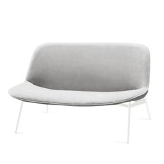 Chiado-Sofa, klein mit Aluminium und Weiß