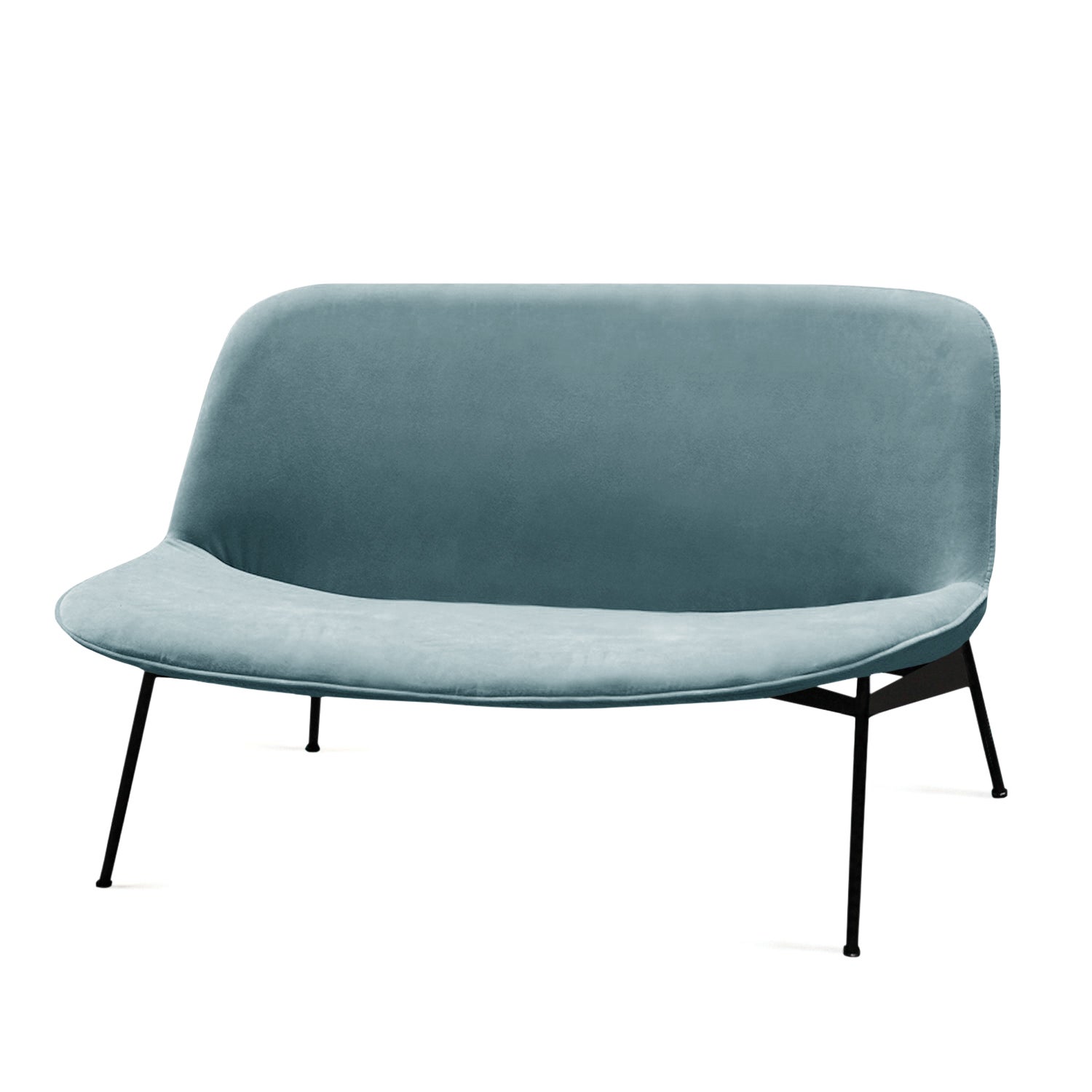 Chiado-Sofa, klein mit Pariser dunkelblauem und schwarzem im Angebot