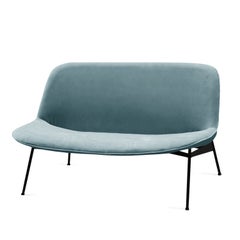 Chiado-Sofa, klein mit Pariser dunkelblauem und schwarzem