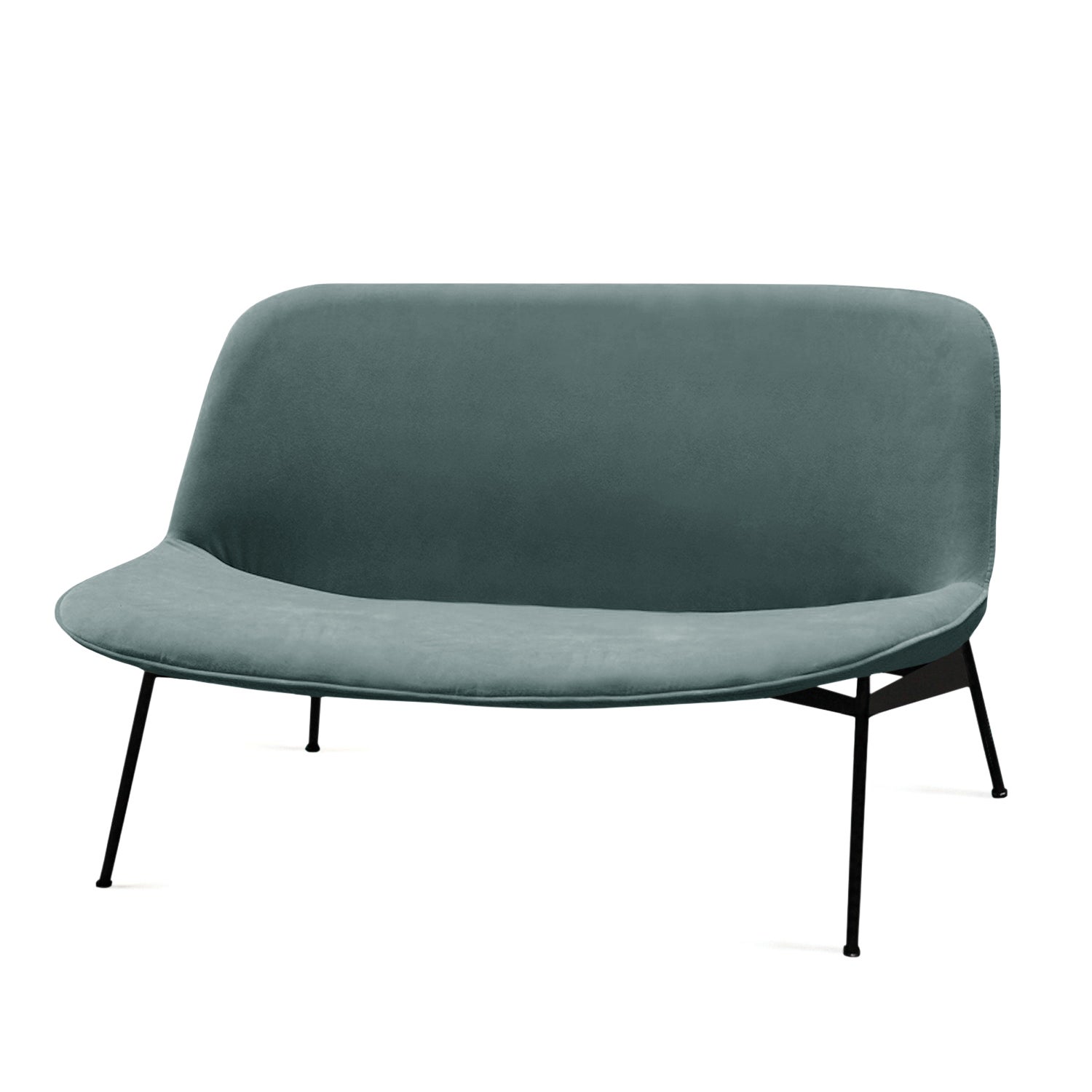 Chiado Sofa, Small with Teal and Black For Sale