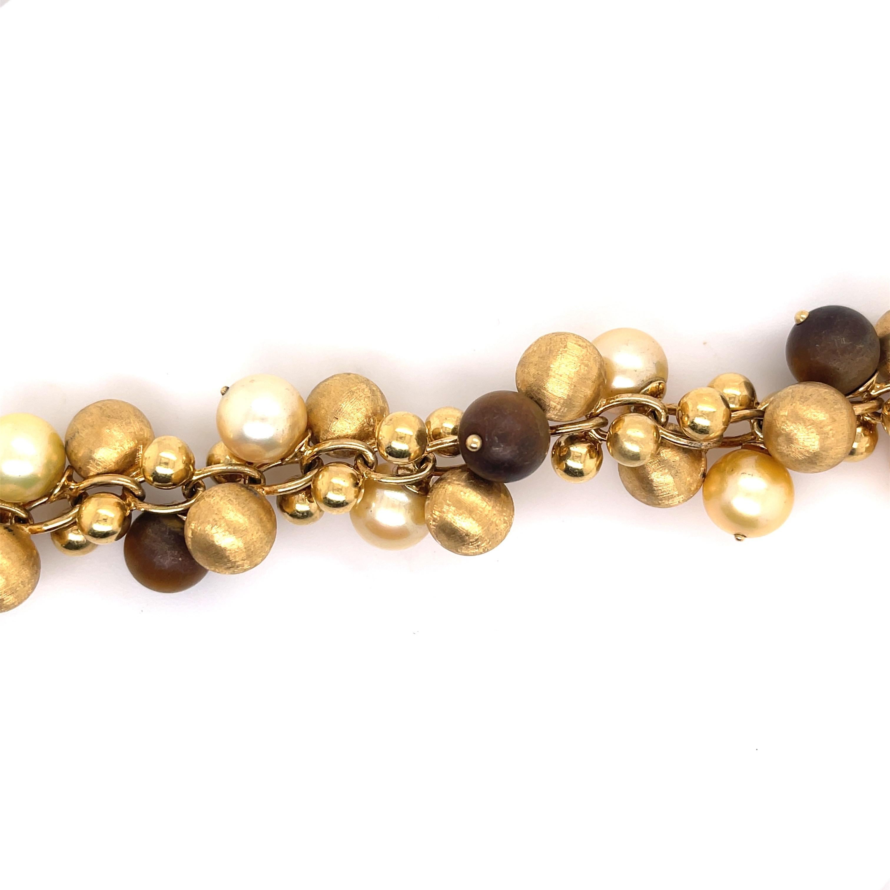 gold bead bracelet 18k