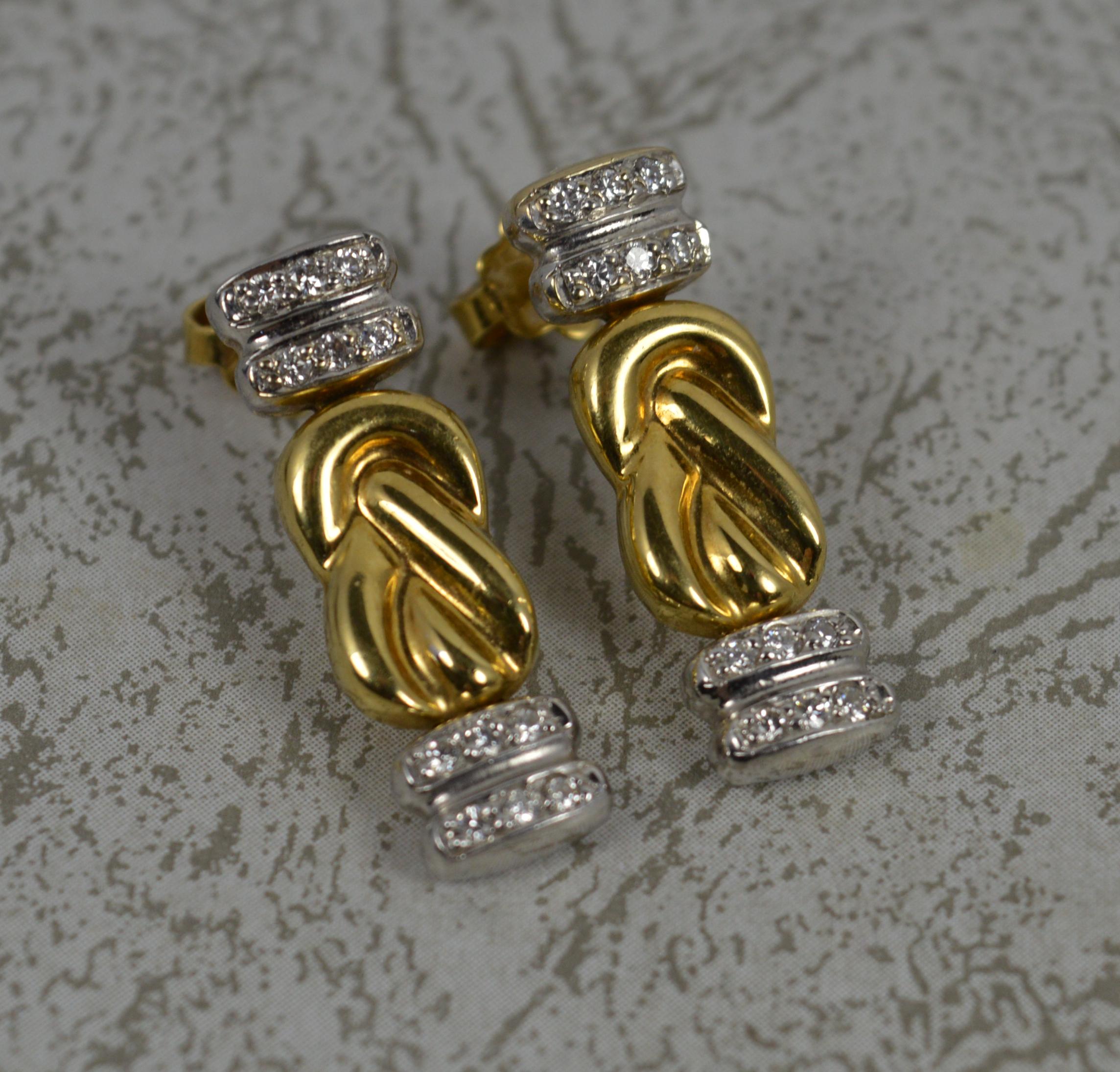 Round Cut Chiampesan Designer 18 Carat Gold and Diamond Necklace Bracelet Earrings Suite