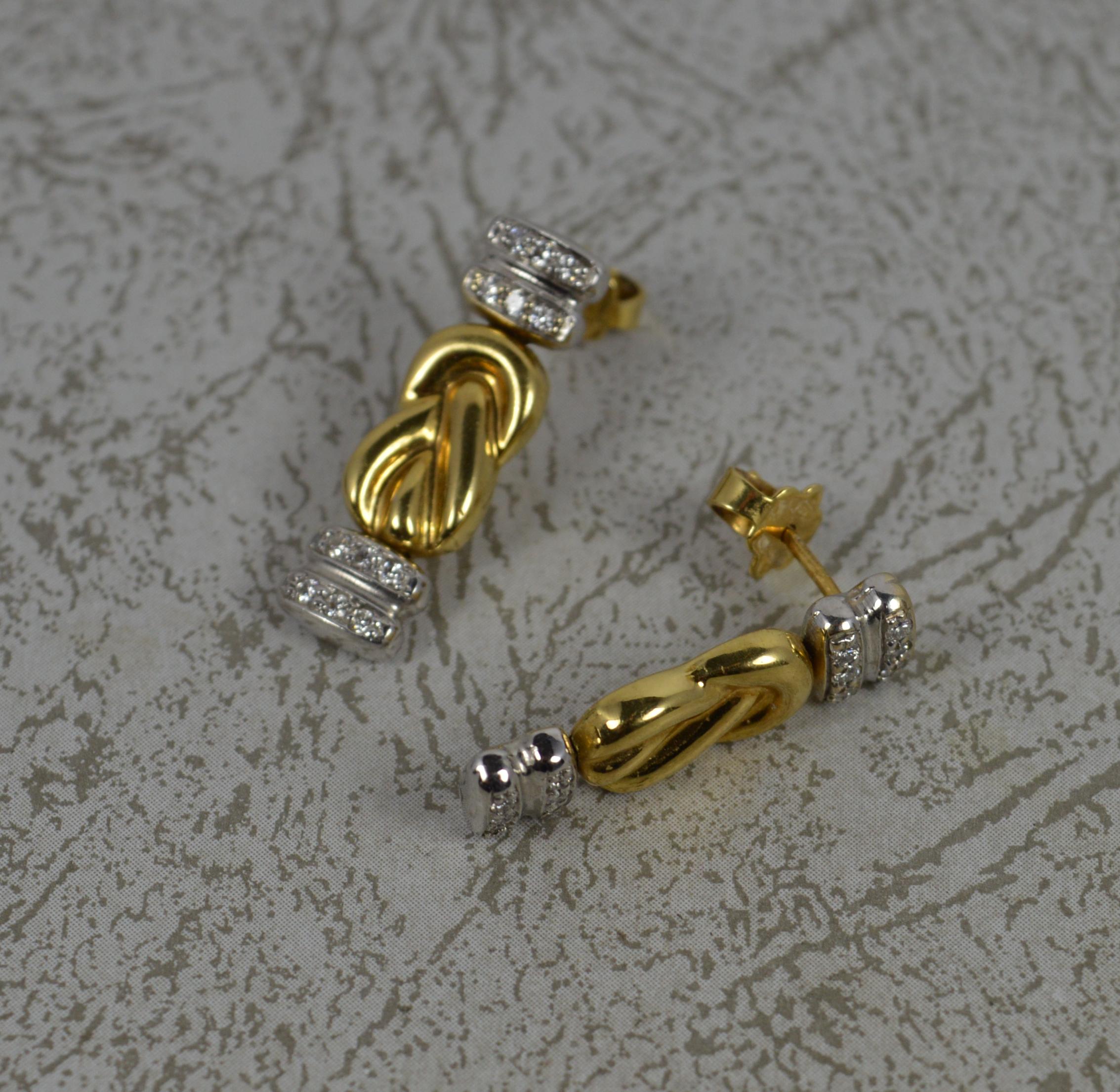 Women's Chiampesan Designer 18 Carat Gold and Diamond Necklace Bracelet Earrings Suite