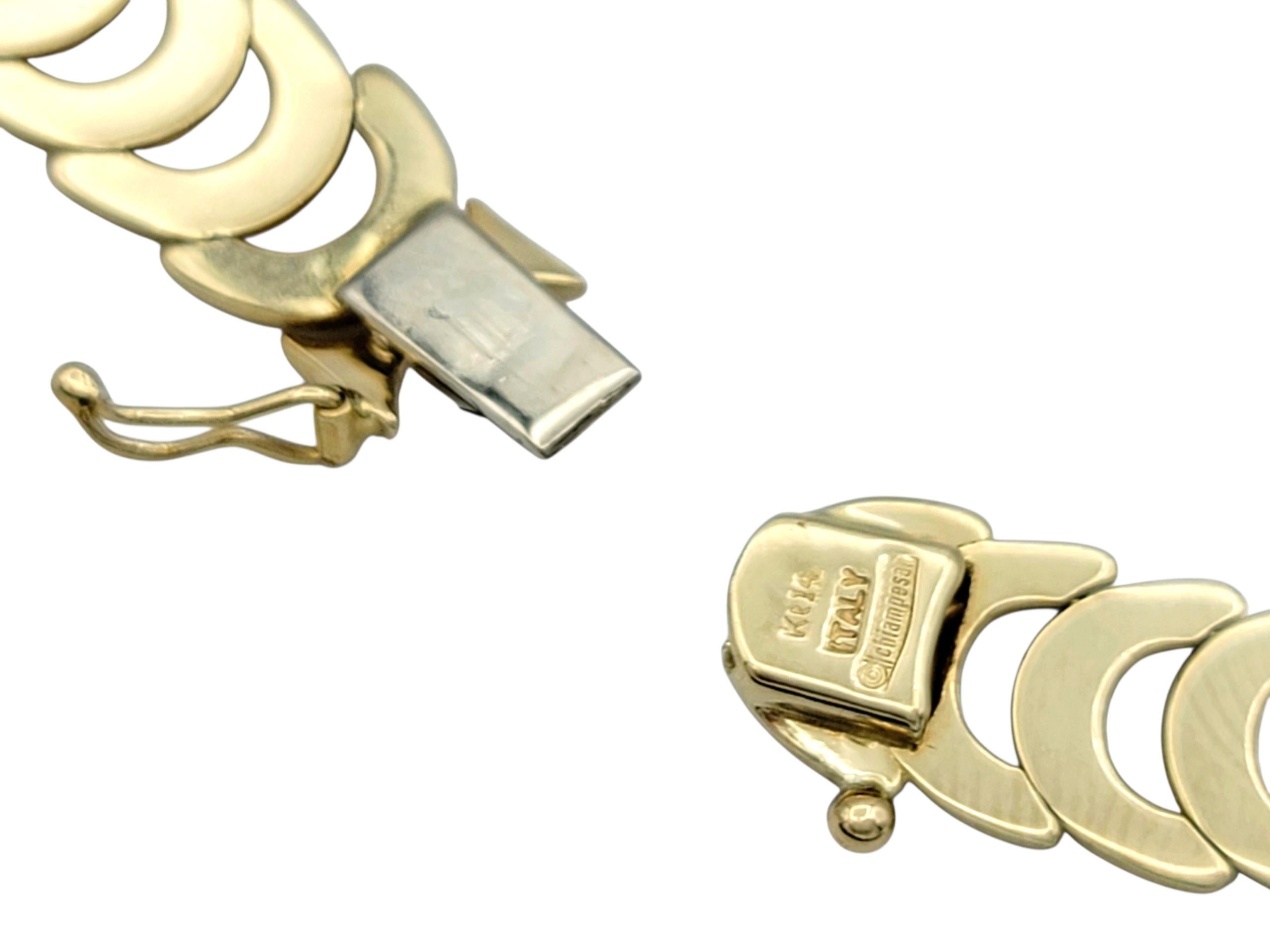 Chiampesan Collier d'améthyste taille émeraude avec diamants en or jaune 14 carats en vente 1