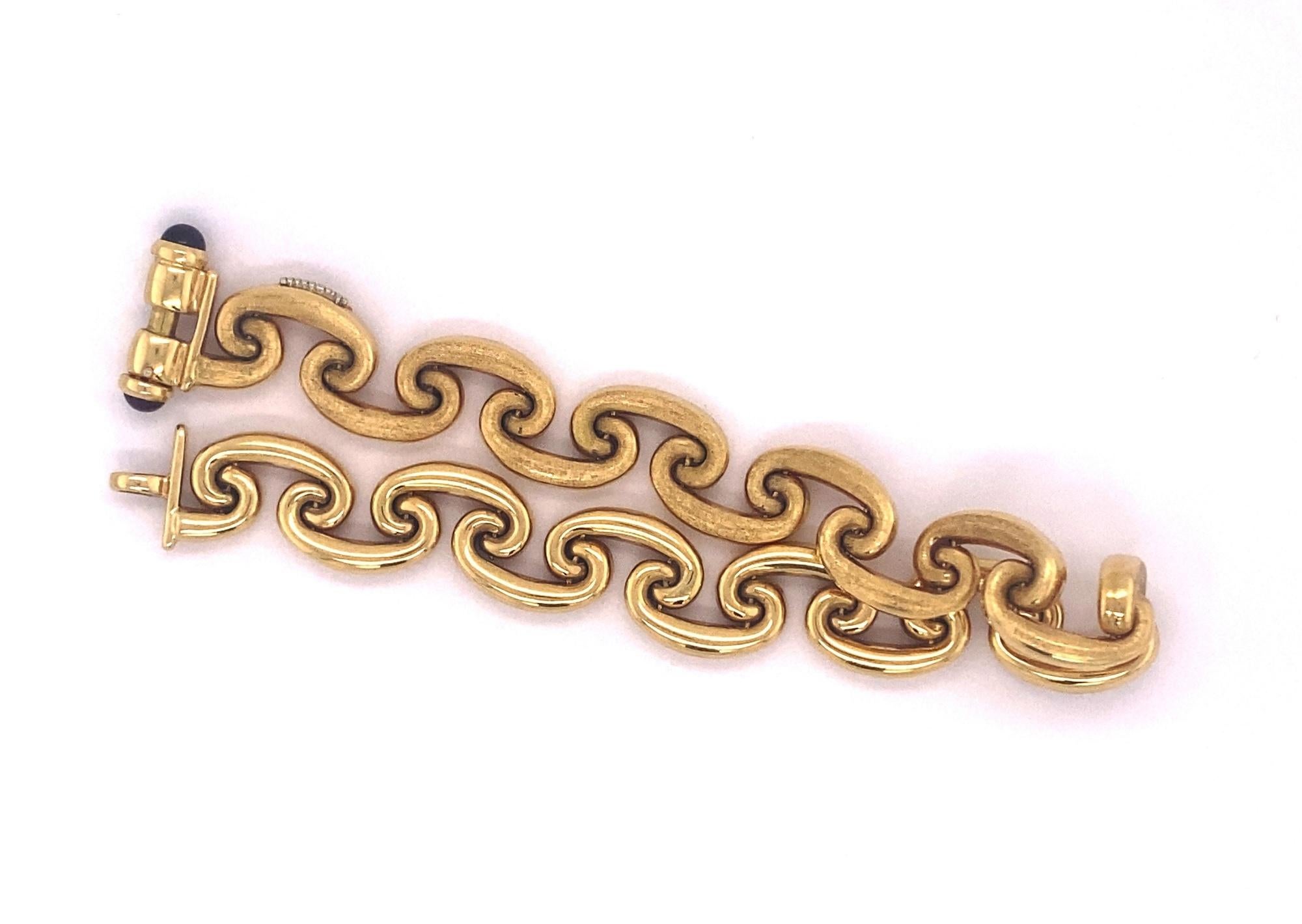 Chiampesan Italienisches Reversible Armband aus 18 Karat Gelbgold mit Rubin im Zustand „Gut“ in Woodland Hills, CA