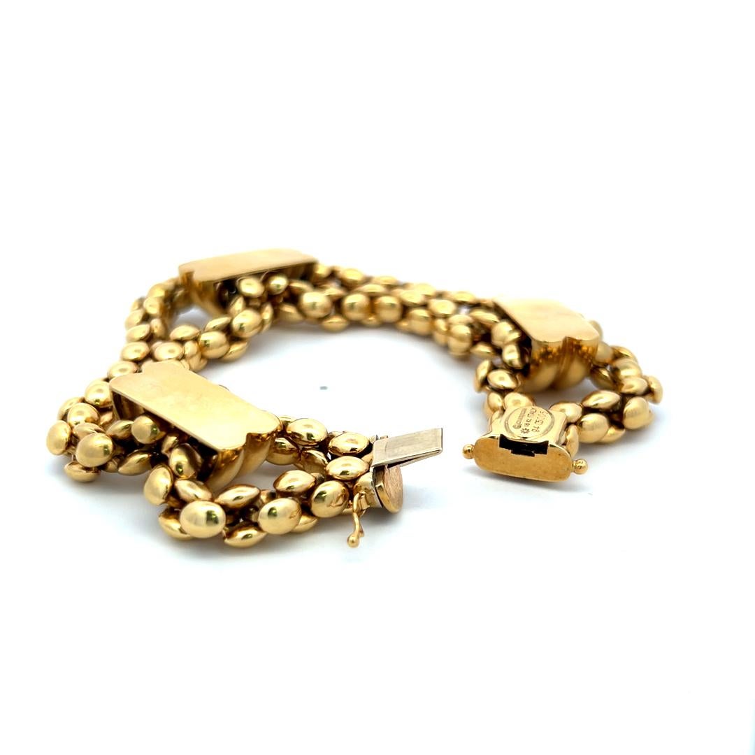 Bracelet à maillons vintage Chiampesan en or jaune 18 carats 73,31 grammes en vente 6
