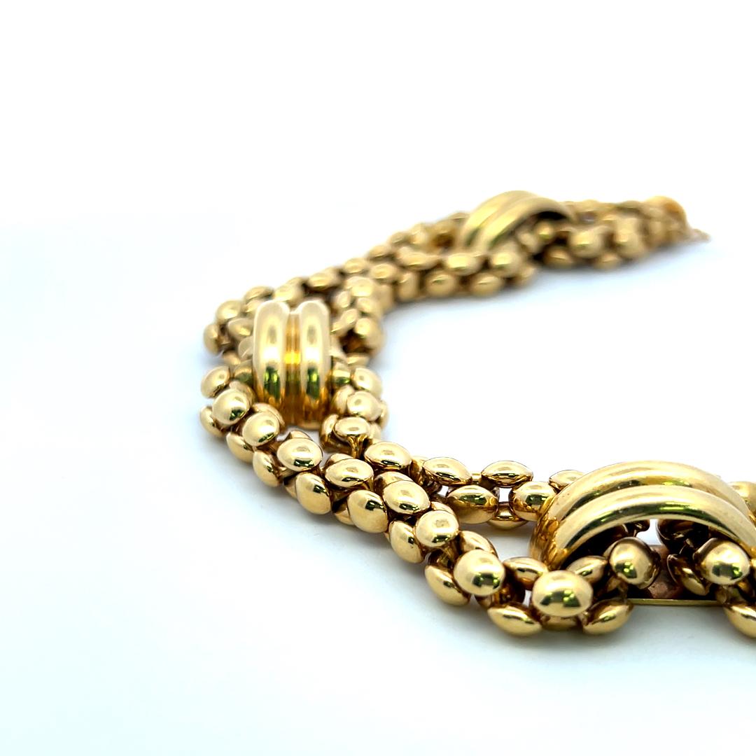 Bracelet à maillons vintage Chiampesan en or jaune 18 carats 73,31 grammes en vente 7