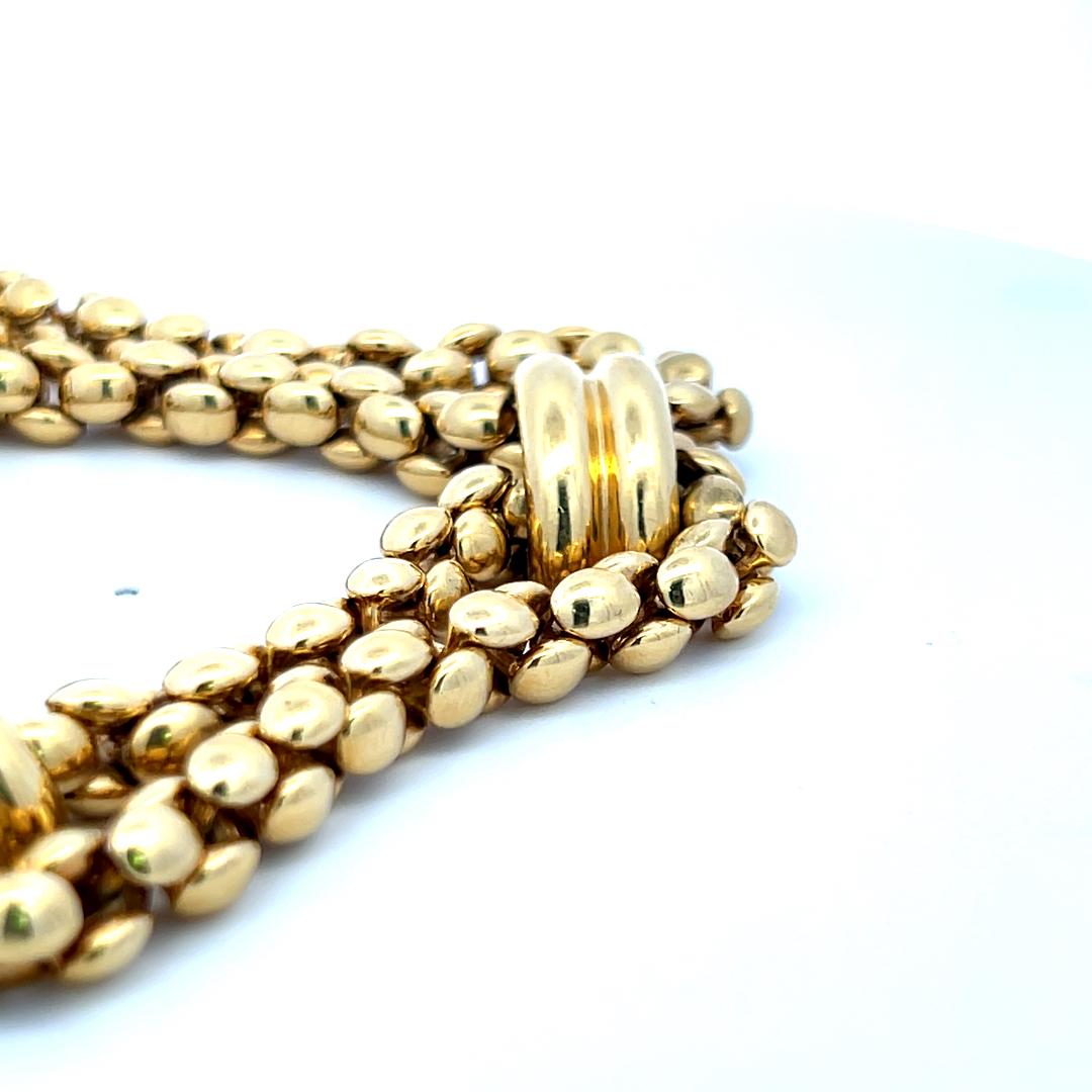 Bracelet à maillons vintage Chiampesan en or jaune 18 carats 73,31 grammes en vente 2