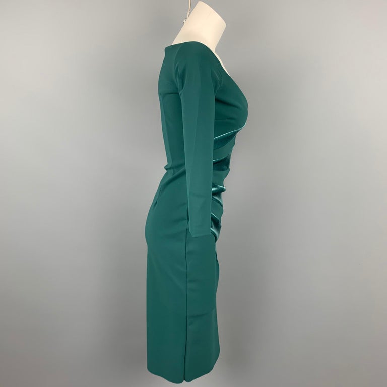 CHIARA BONI Size 4 Green Polyamide Velvet Panels Cocktail Dress at 1stDibs  | chiara boni green dress, chiara boni dress, chiara boni velvet dress