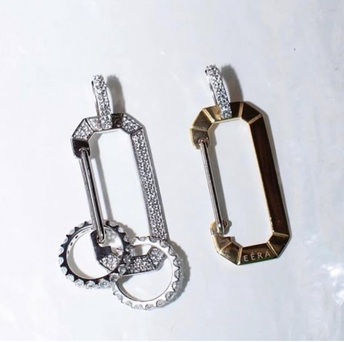 Boucle d'oreille Chiara Gros pavé en or blanc Neuf - En vente à Milano, IT