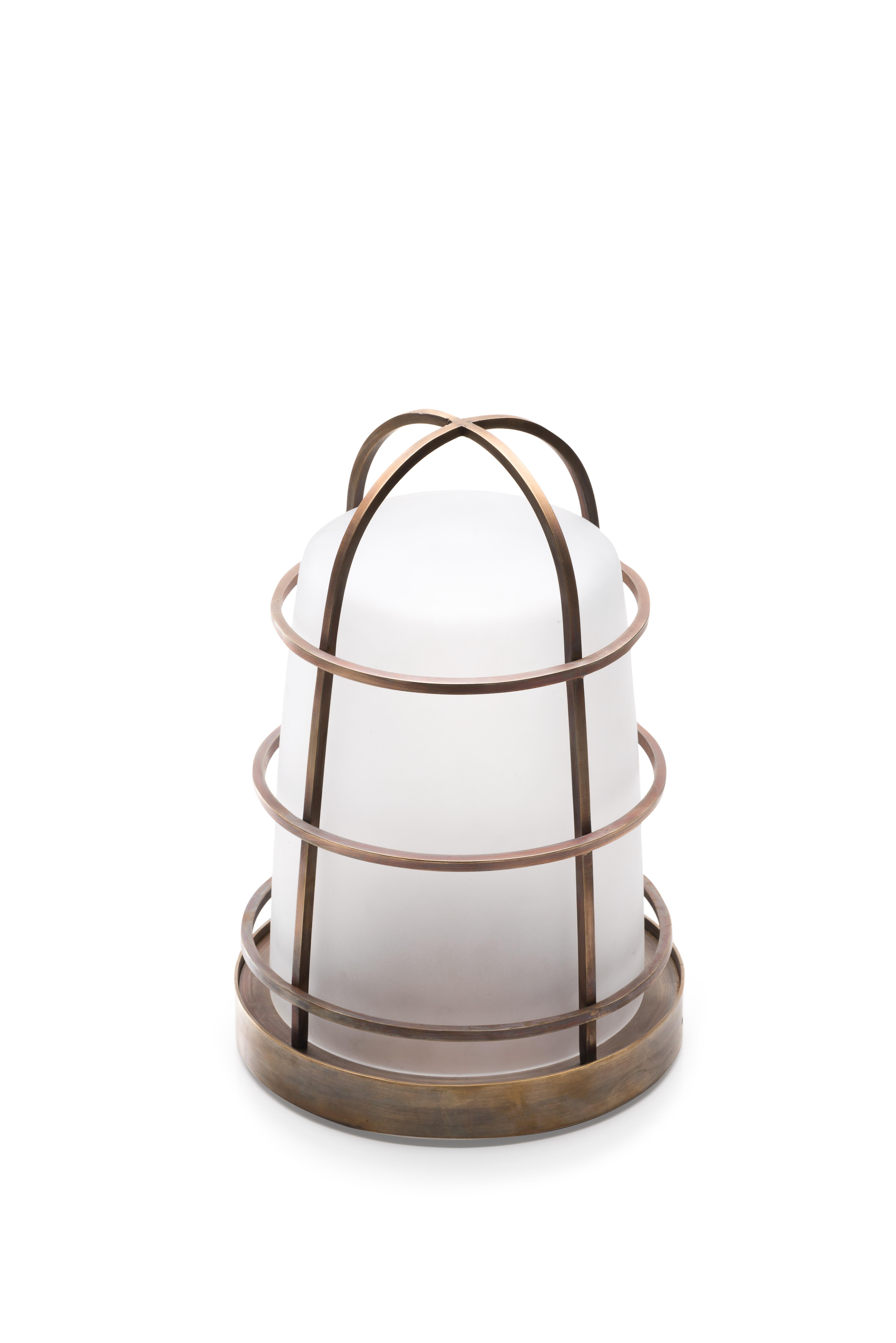 Modern 21st Century Purho Design Chiara Lantern Murano Glass and Brass Various Colors