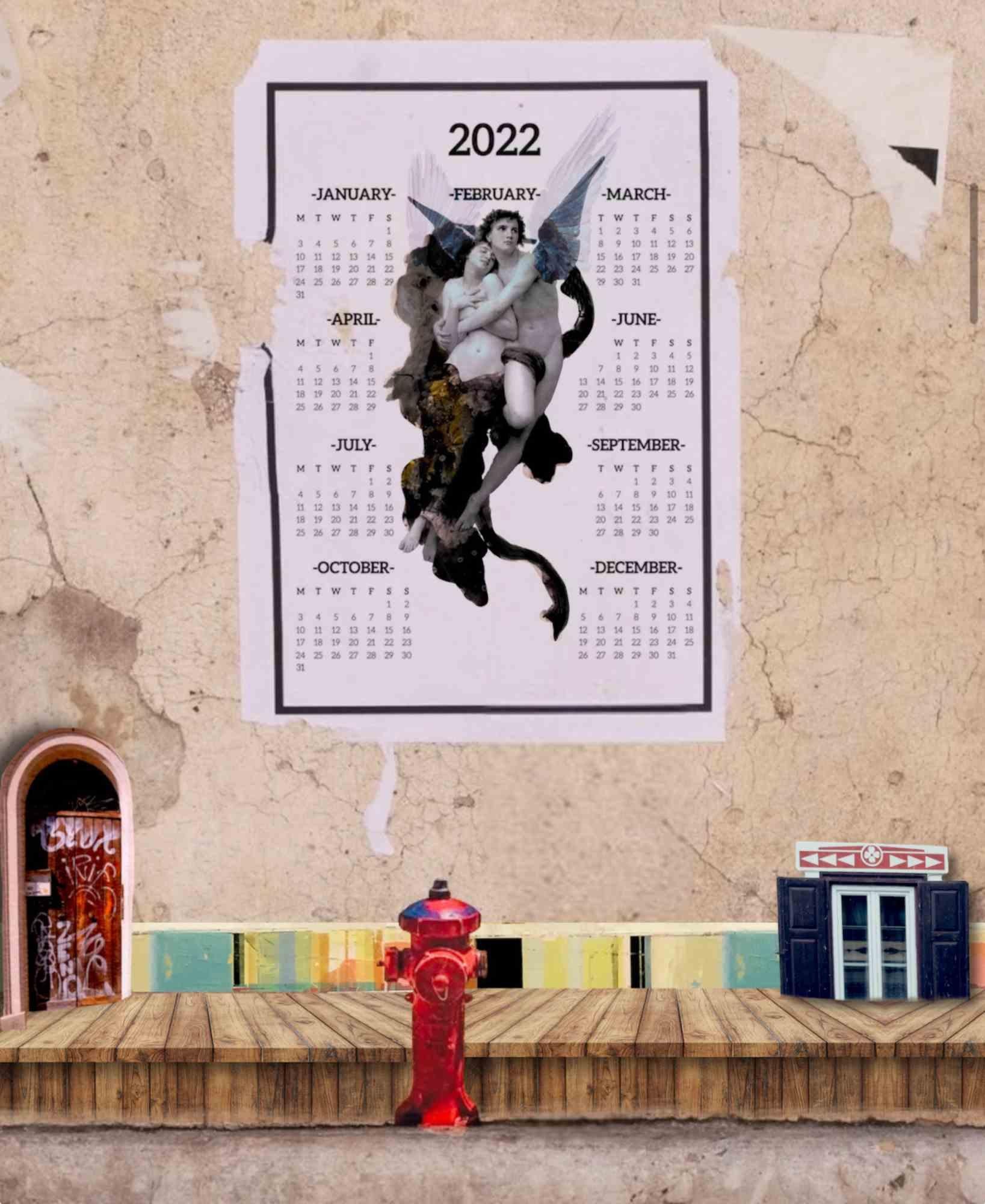 2022 est une belle impression sur toile d'un collage numérique réalisé en 2022 par l'artiste italienne Chiara Santoro.

Édition de 10 exemplaires. Signé et numéroté à la main.