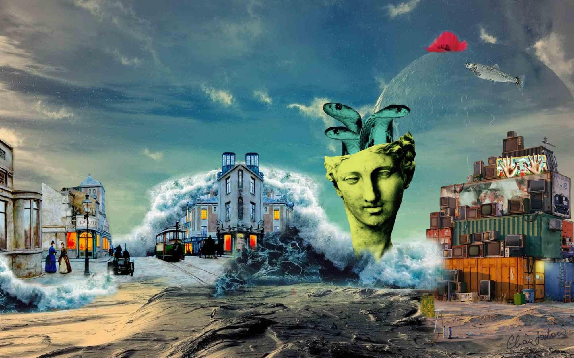 Pop Town - Digital Collage by Chiara Santoro - 2010s