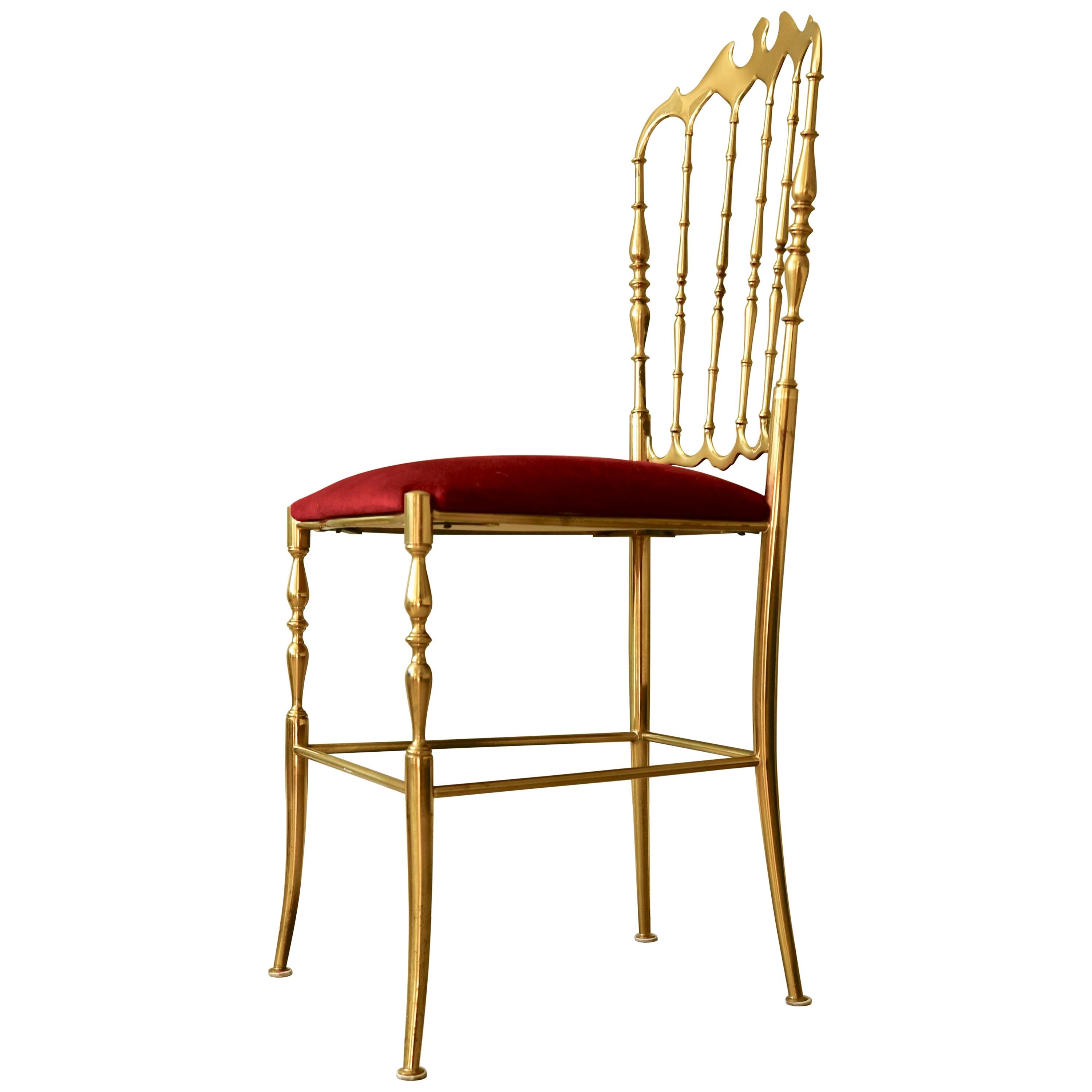 Chiavari Brass Ballroom Chair Giuseppe Gaetano Descalzi For Sale