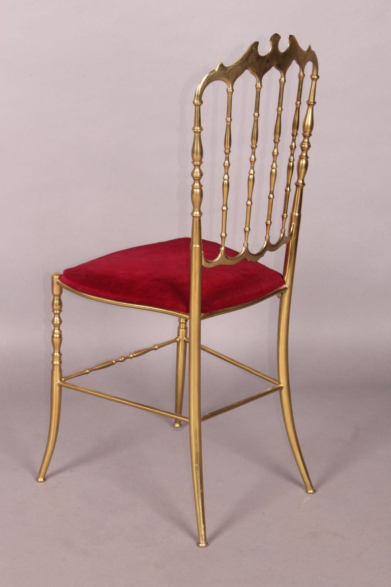 Chiavari Brass Chair For Sale at 1stDibs