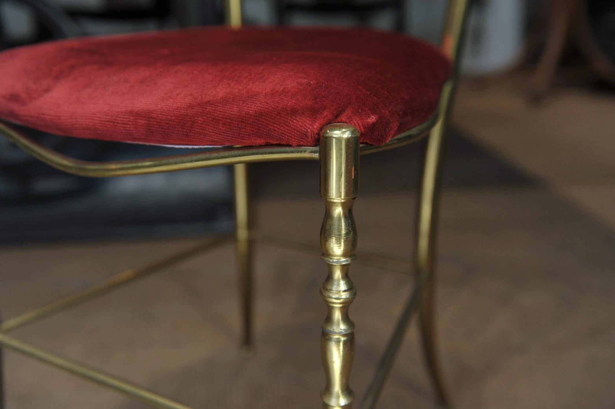 Chiavari Brass Chair, Italy, circa 1970 im Angebot 4