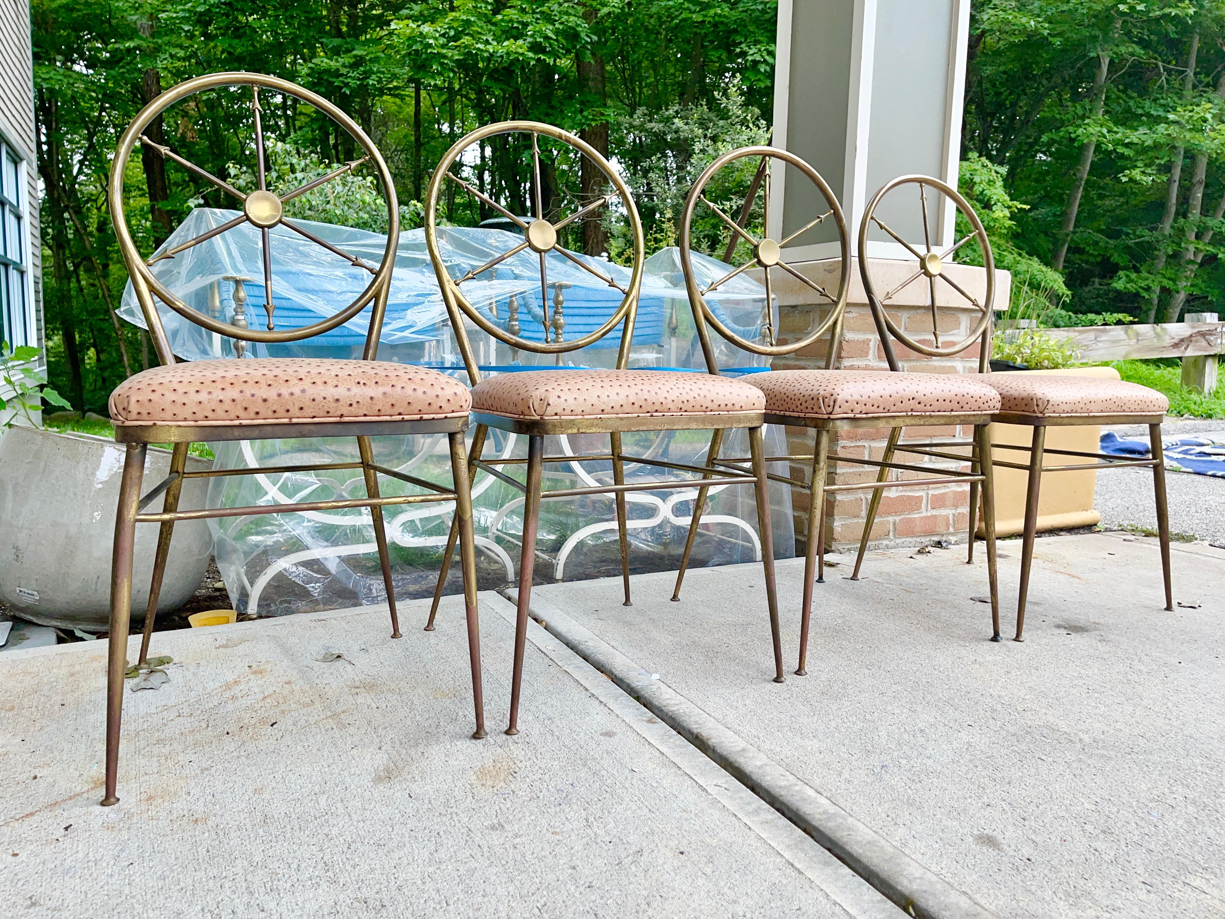 Sedie in ottone Chiavari Compass, 4x in vendita 4