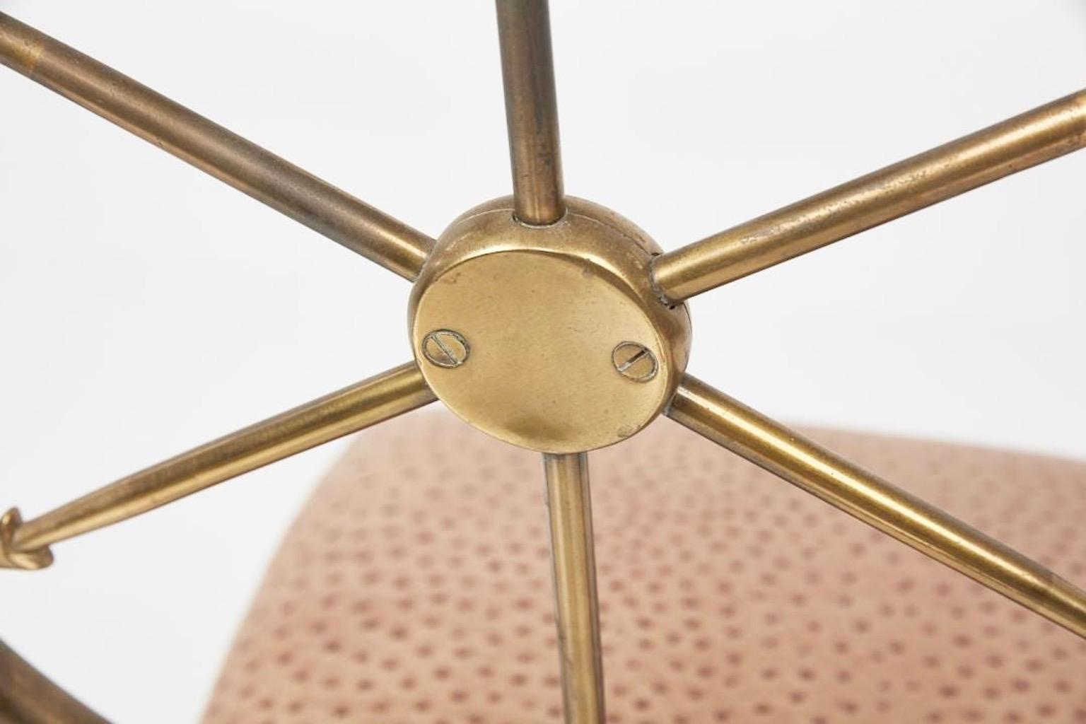 Metà XX secolo Sedie in ottone Chiavari Compass, 4x in vendita