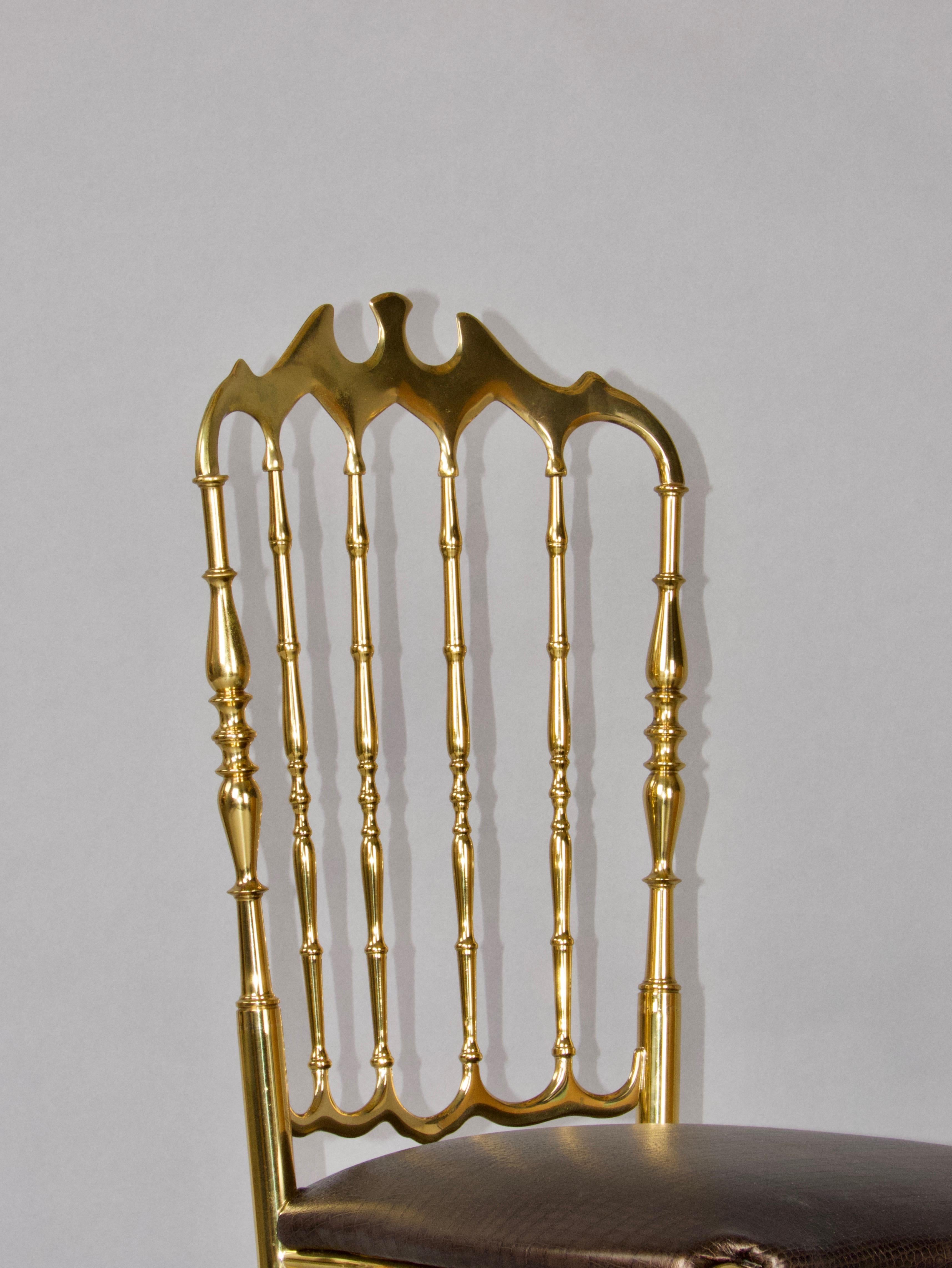 Chiavari Brass Dining Chair For Sale 2