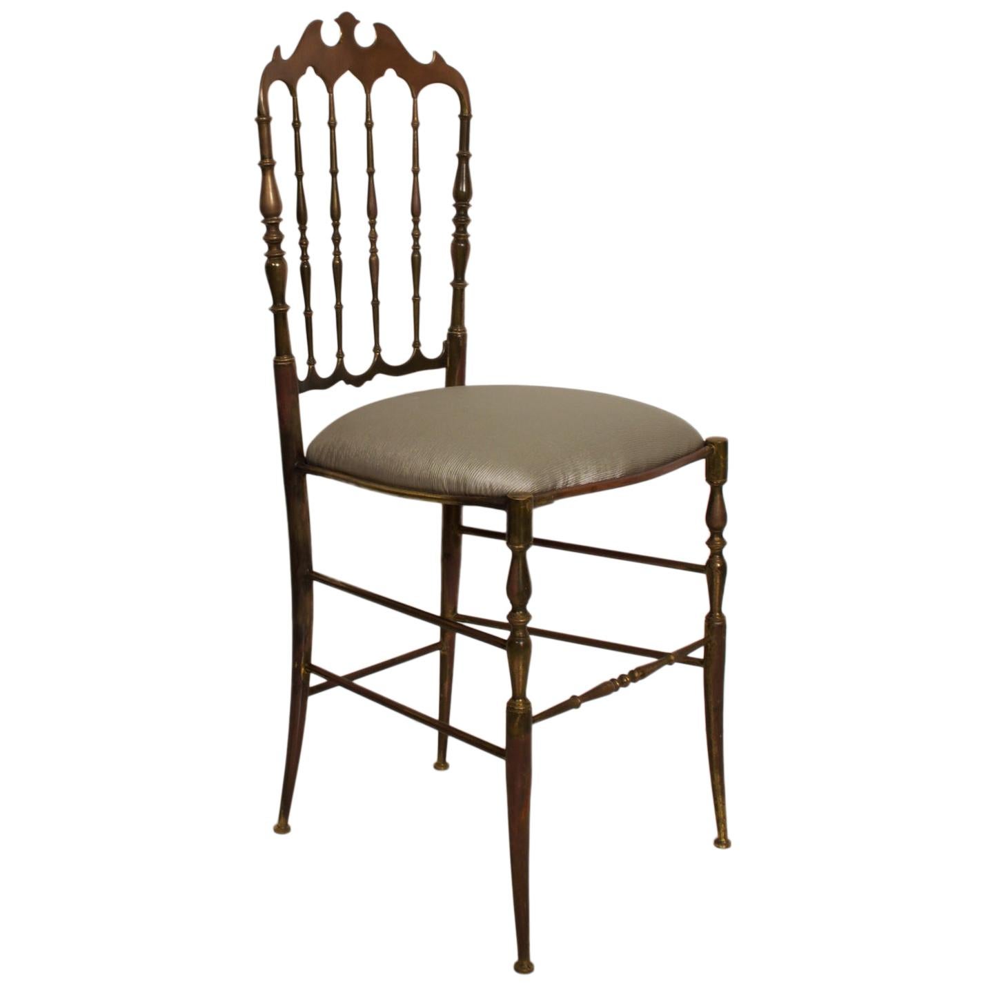 1950s Chiavari Chair in Bronze Italy In Good Condition For Sale In Chula Vista, CA