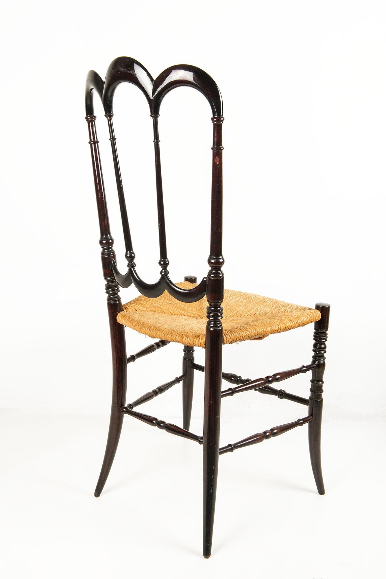 Italian Chiavari Chair Tre Archi by Fratelli Levaggi, 1950s For Sale