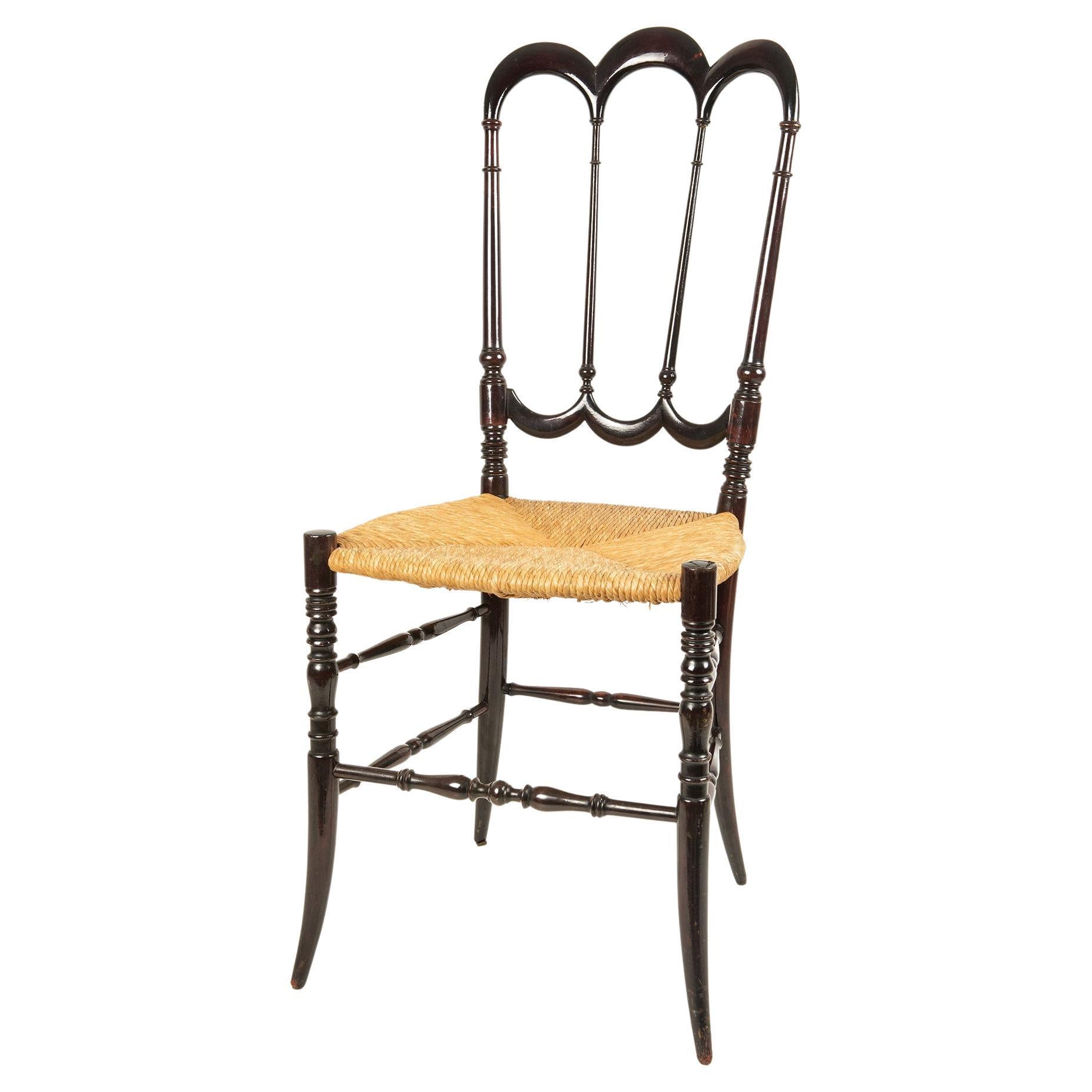 Chiavari Chair Tre Archi by Fratelli Levaggi, 1950s For Sale