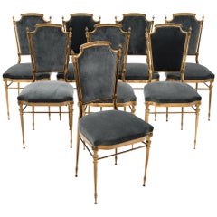 Antique Chiavari Dining Chairs, Set of Eight