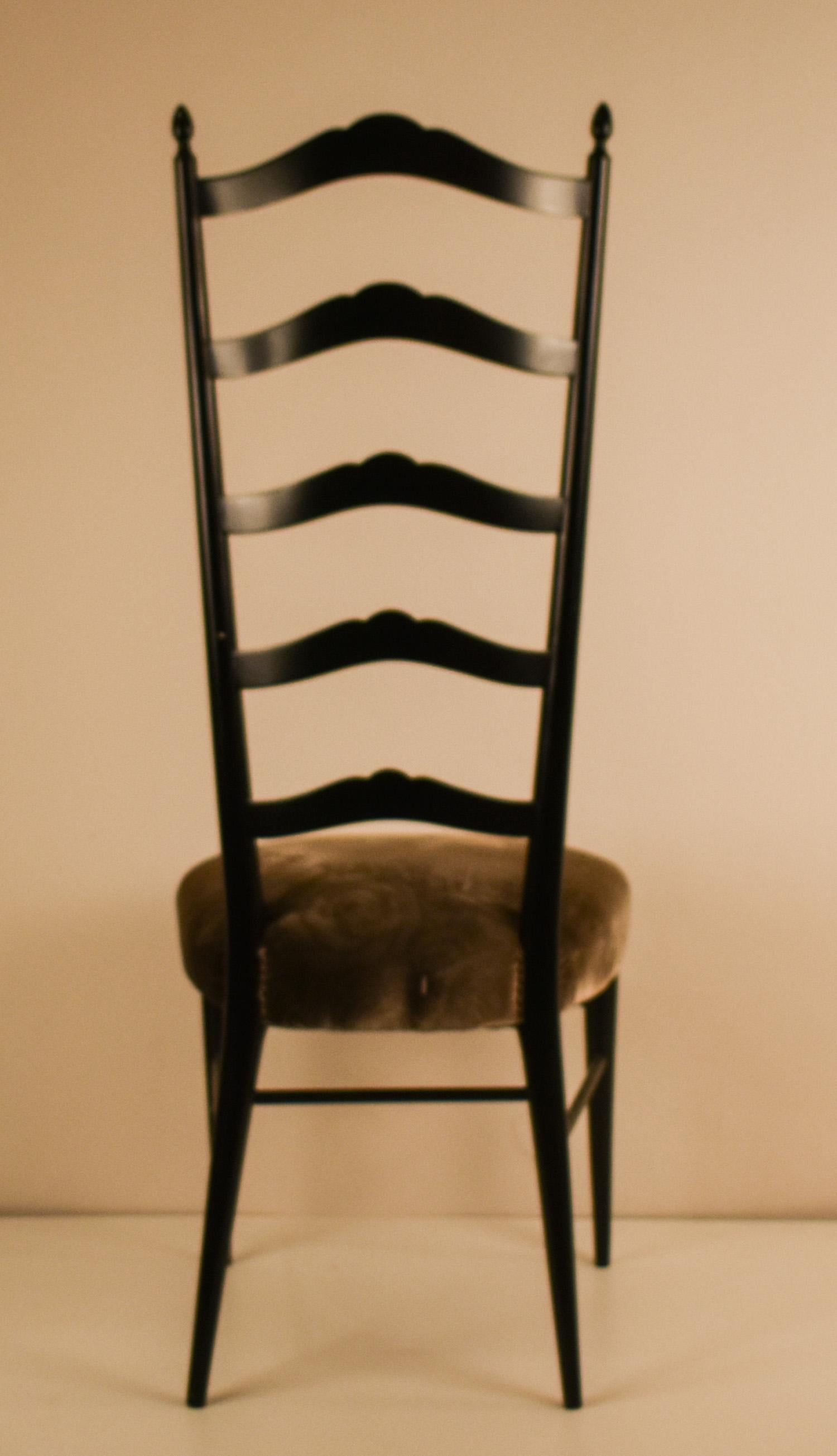 Chiavari Gio Ponti Stil Mitte des Jahrhunderts Modern Italienische Hochlehner Stühle 50s im Zustand „Gut“ im Angebot in Barcelona, Cataluna