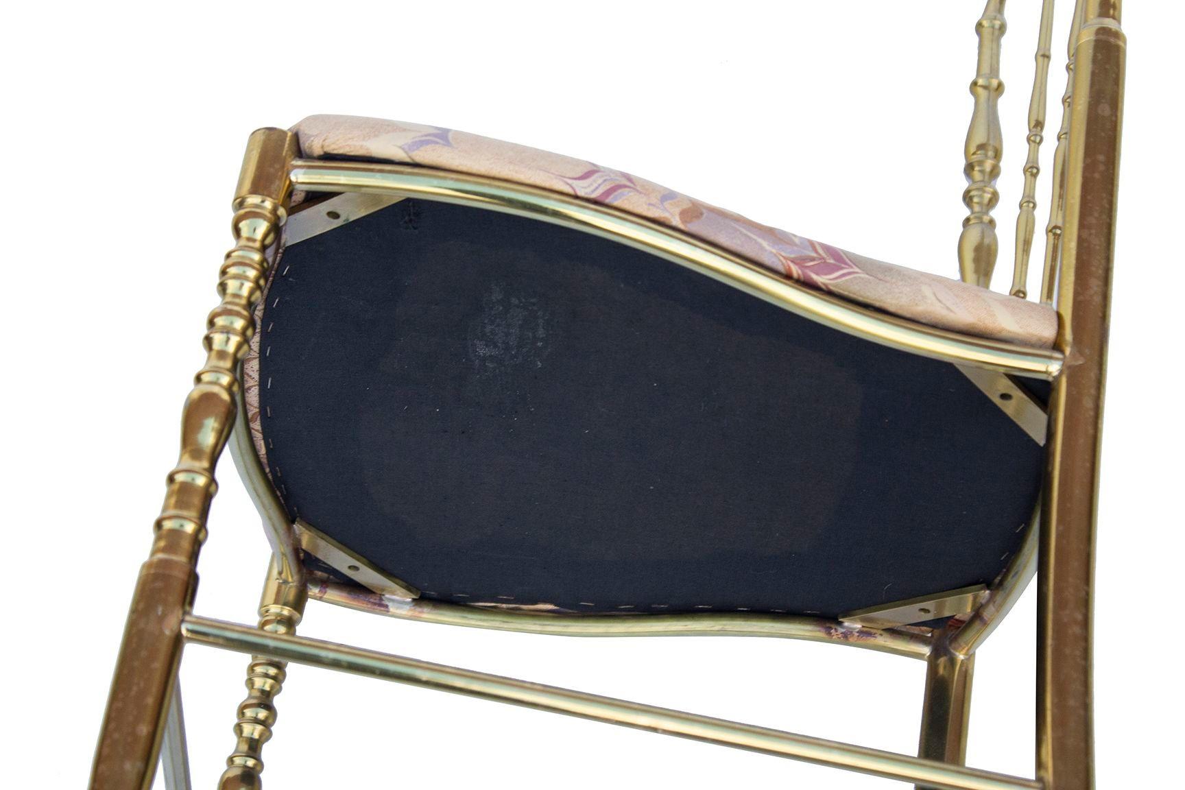Chiavari Italian Brass Side Chair For Sale 6