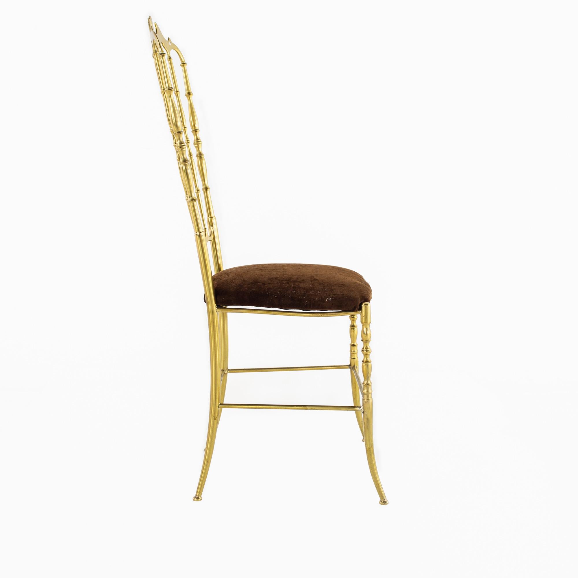 Chiavari Mid Century Italian Solid Brass Dining Chairs - Set of 4 5