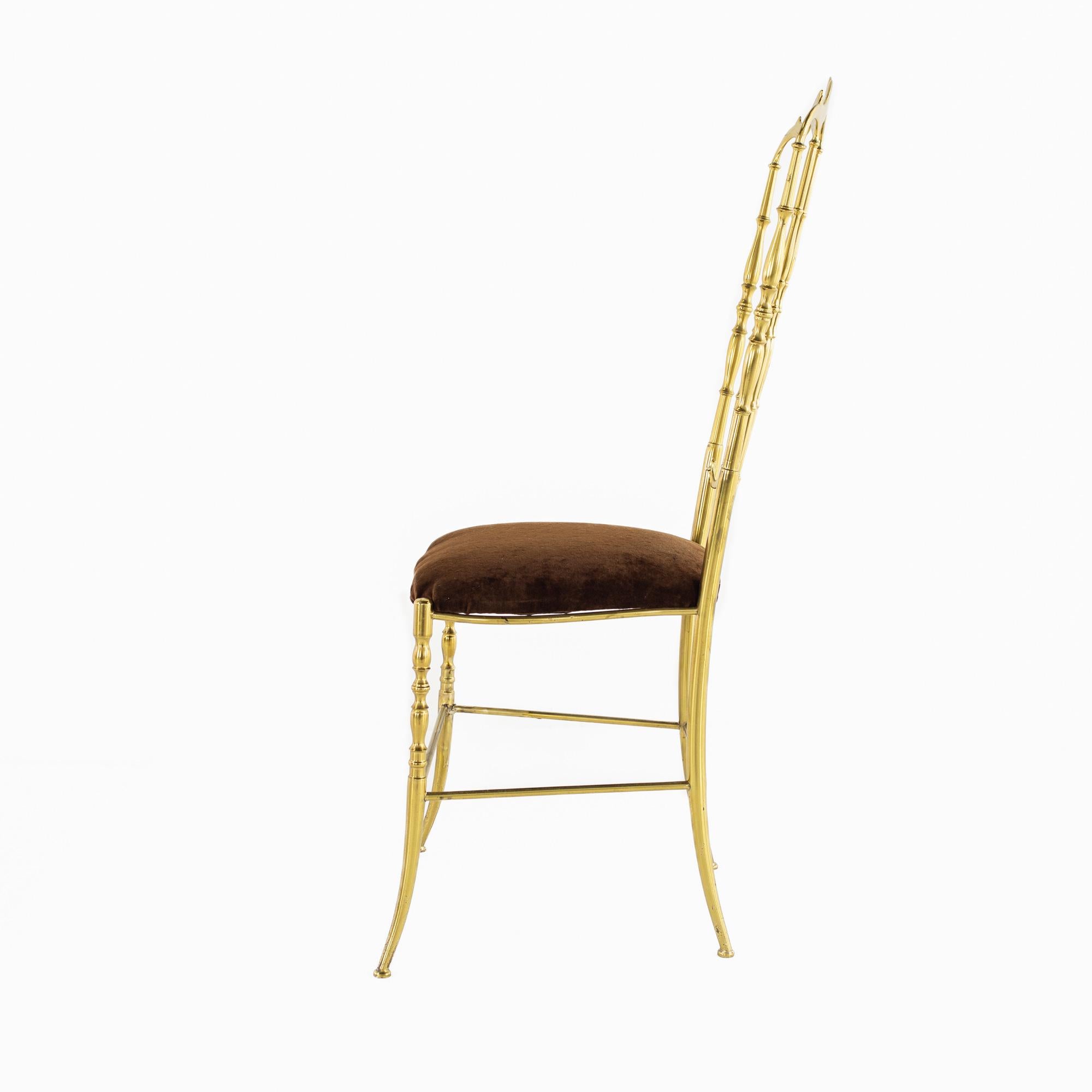 Chiavari Mid Century Italian Solid Brass Dining Chairs - Set of 4 6