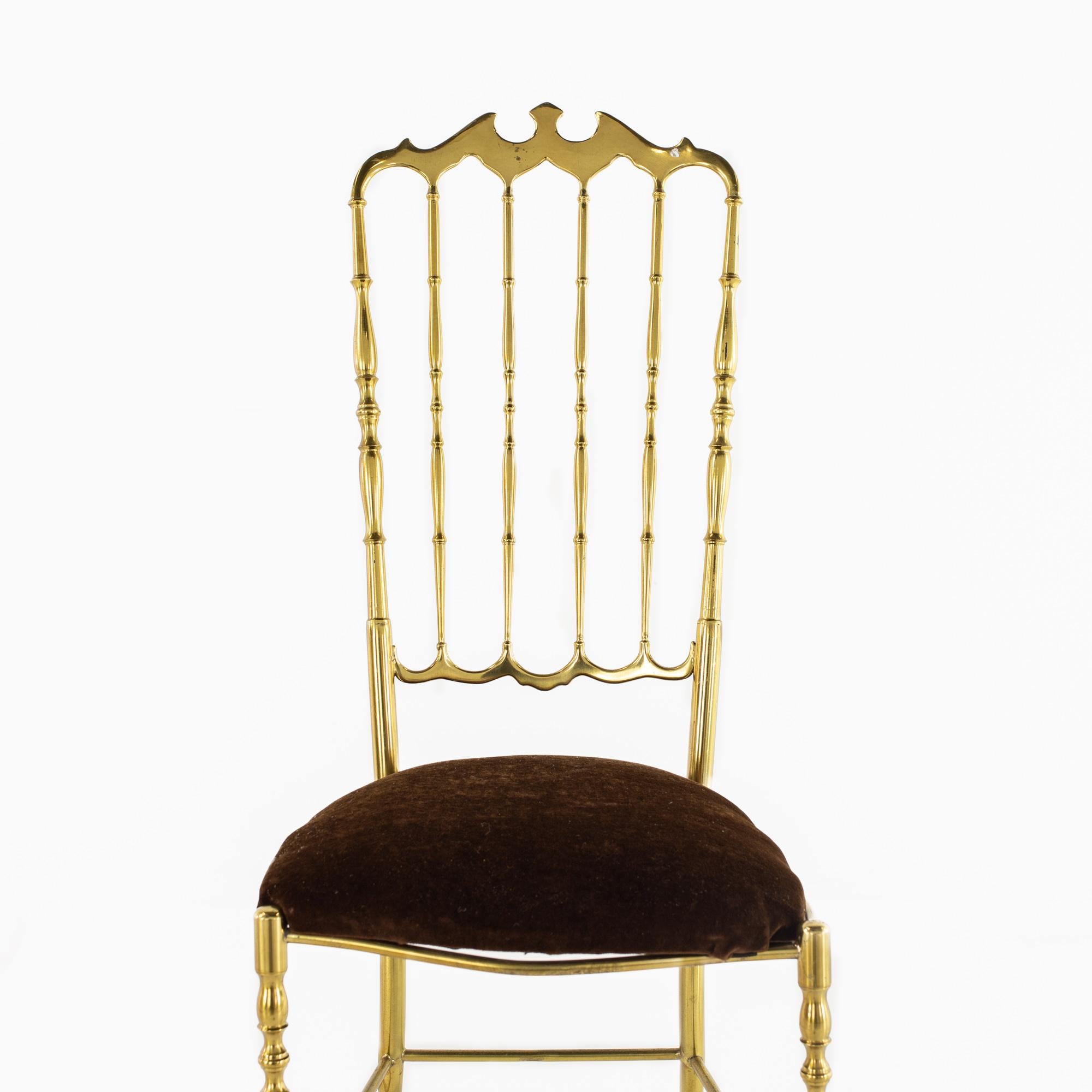 Chiavari Mid Century Italian Solid Brass Dining Chairs - Set of 4 7