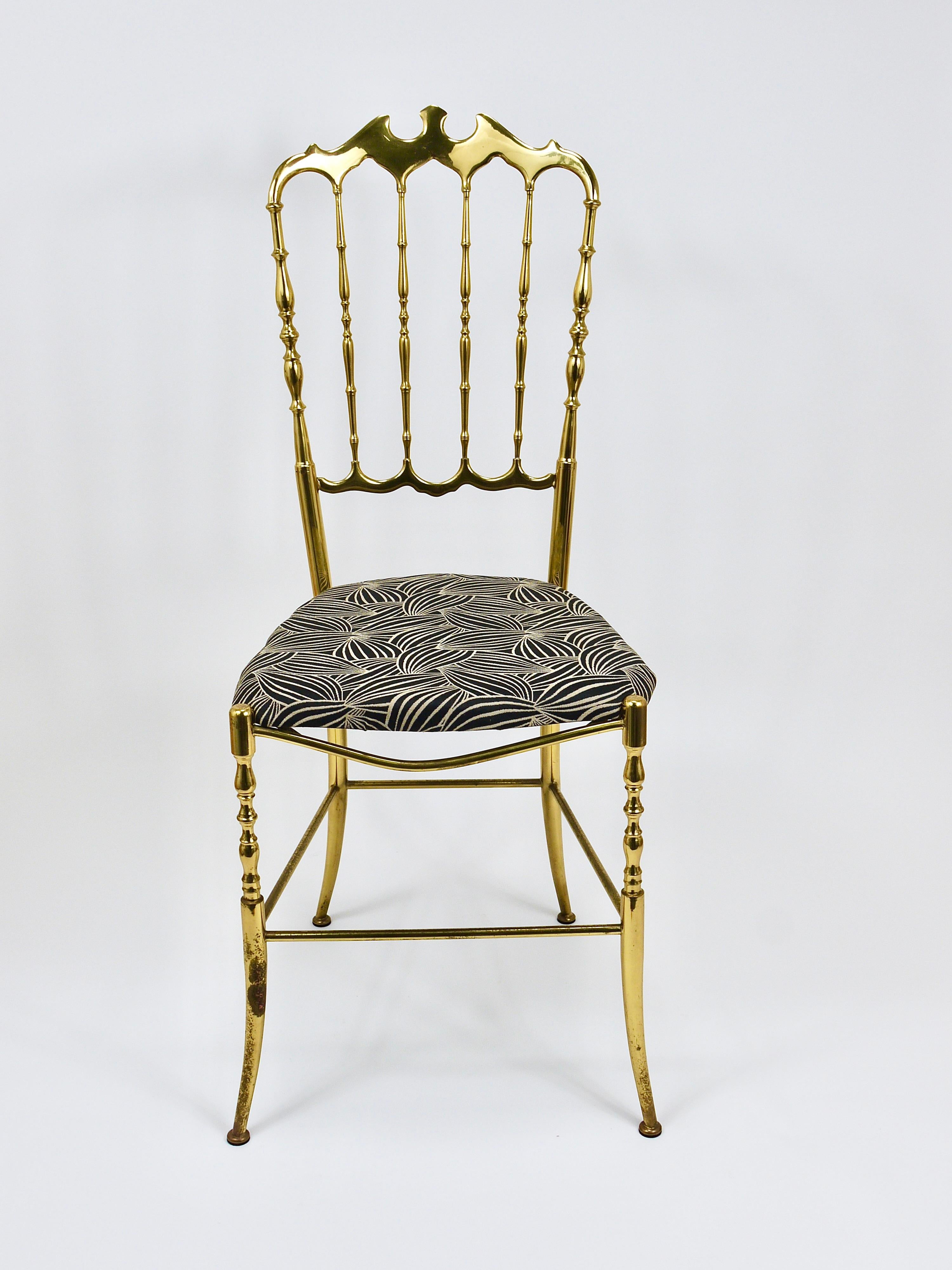 Chiavari Midcentury Brass Chair by Giuseppe Gaetano Descalzi, Italy, 1950s en vente 3