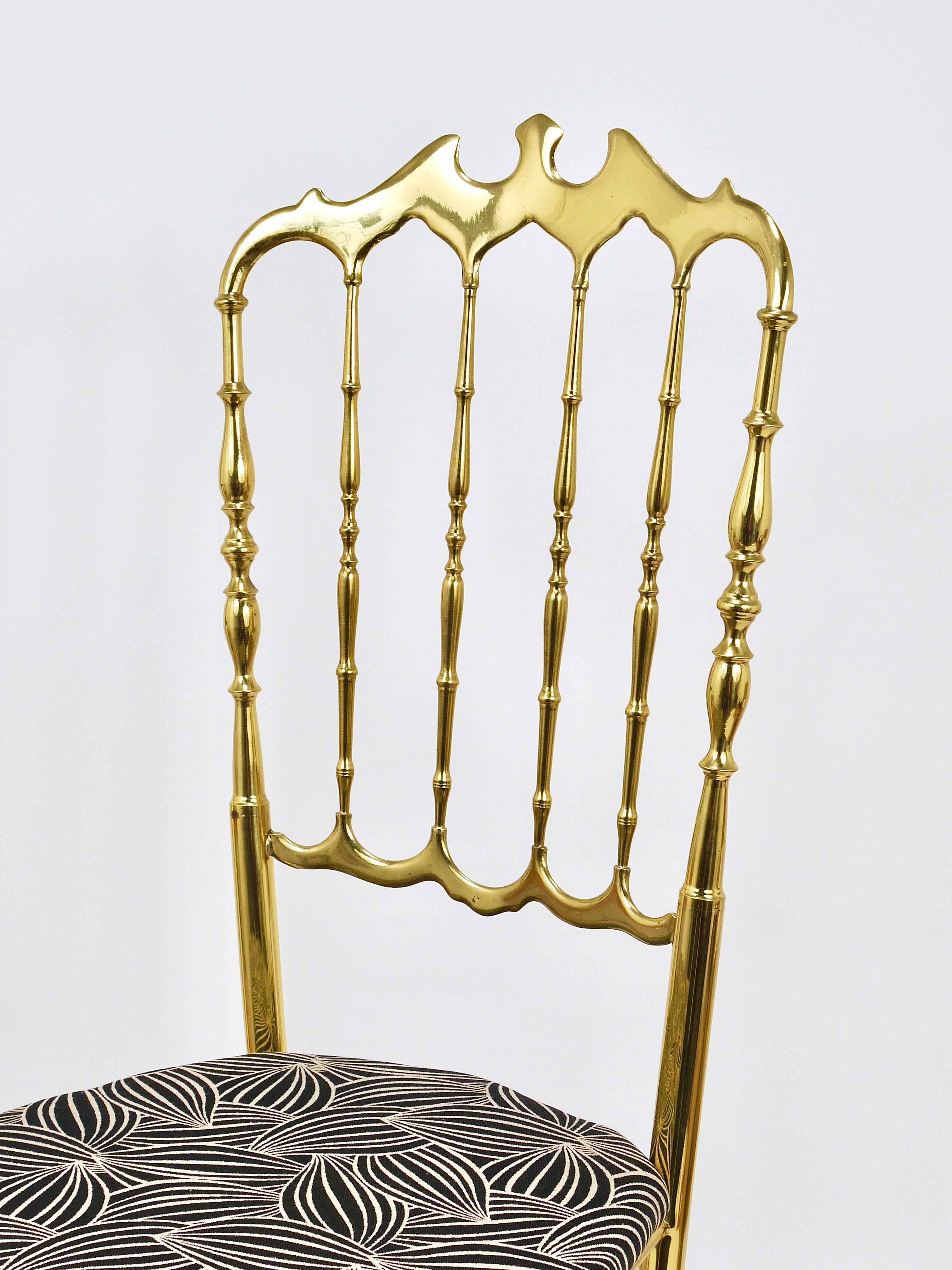 Chiavari Midcentury Brass Chair by Giuseppe Gaetano Descalzi, Italy, 1950s en vente 5