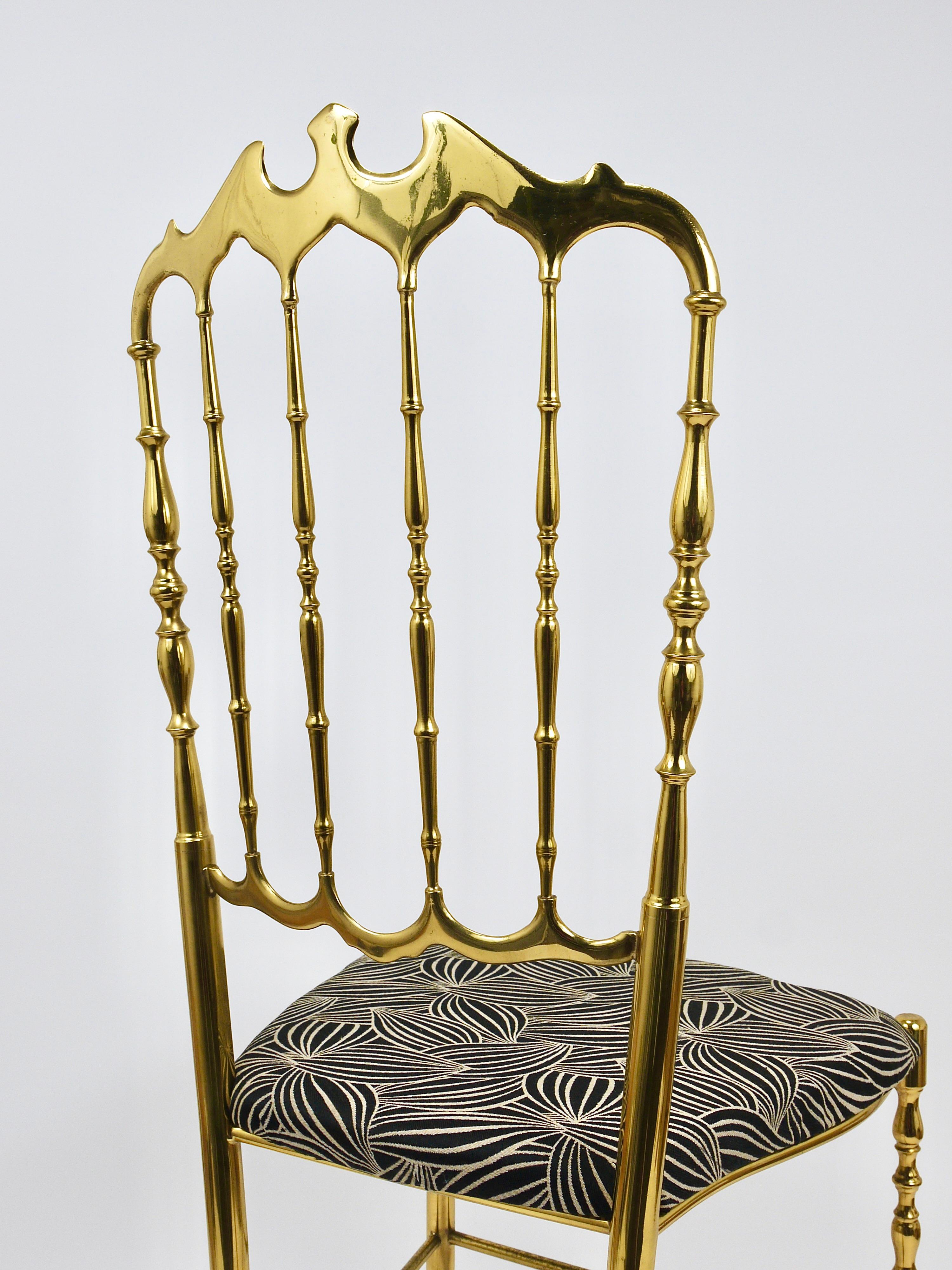 Chiavari Midcentury Brass Chair by Giuseppe Gaetano Descalzi, Italy, 1950s en vente 6