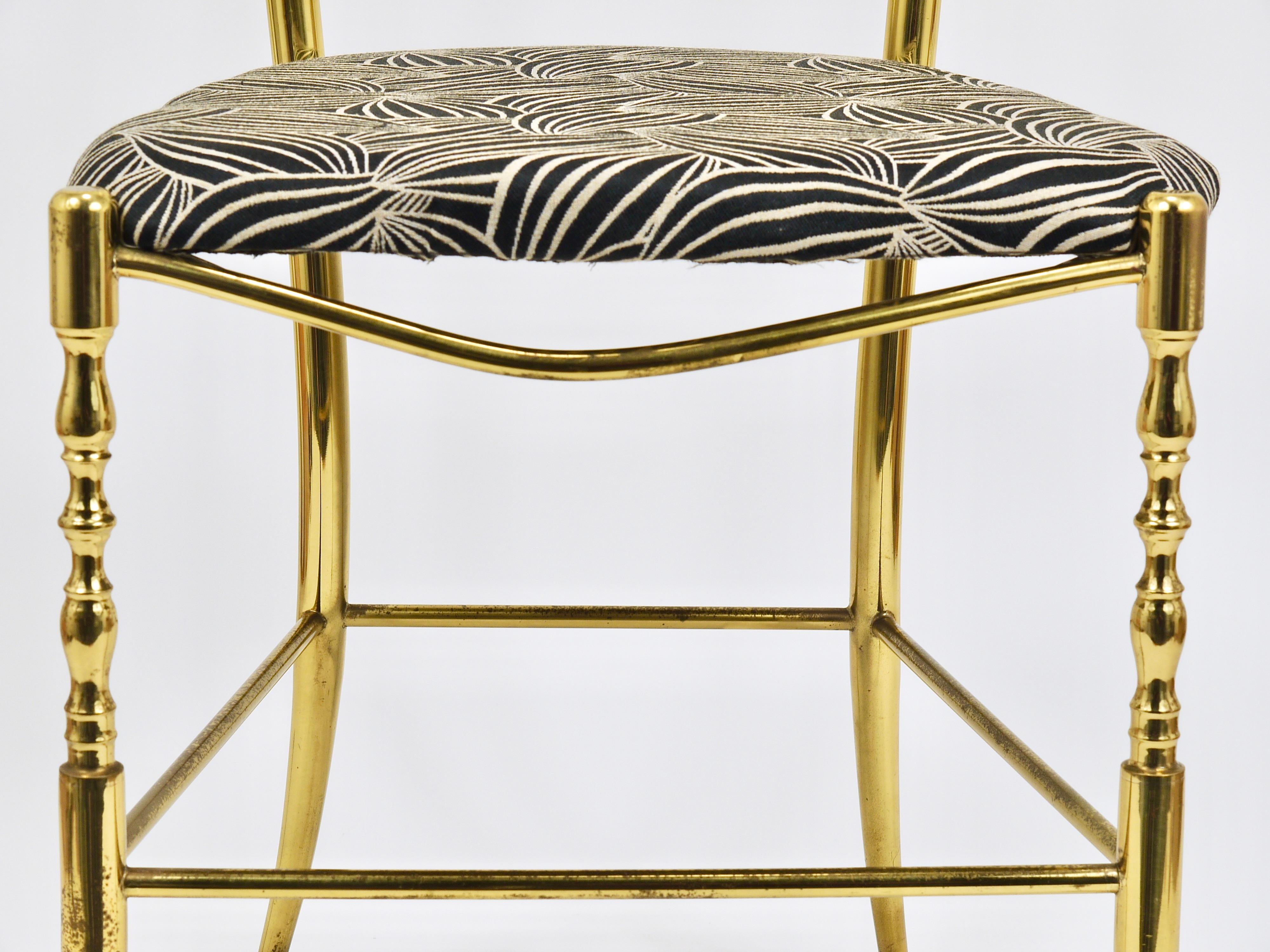 Chiavari Midcentury Brass Chair by Giuseppe Gaetano Descalzi, Italy, 1950s en vente 7