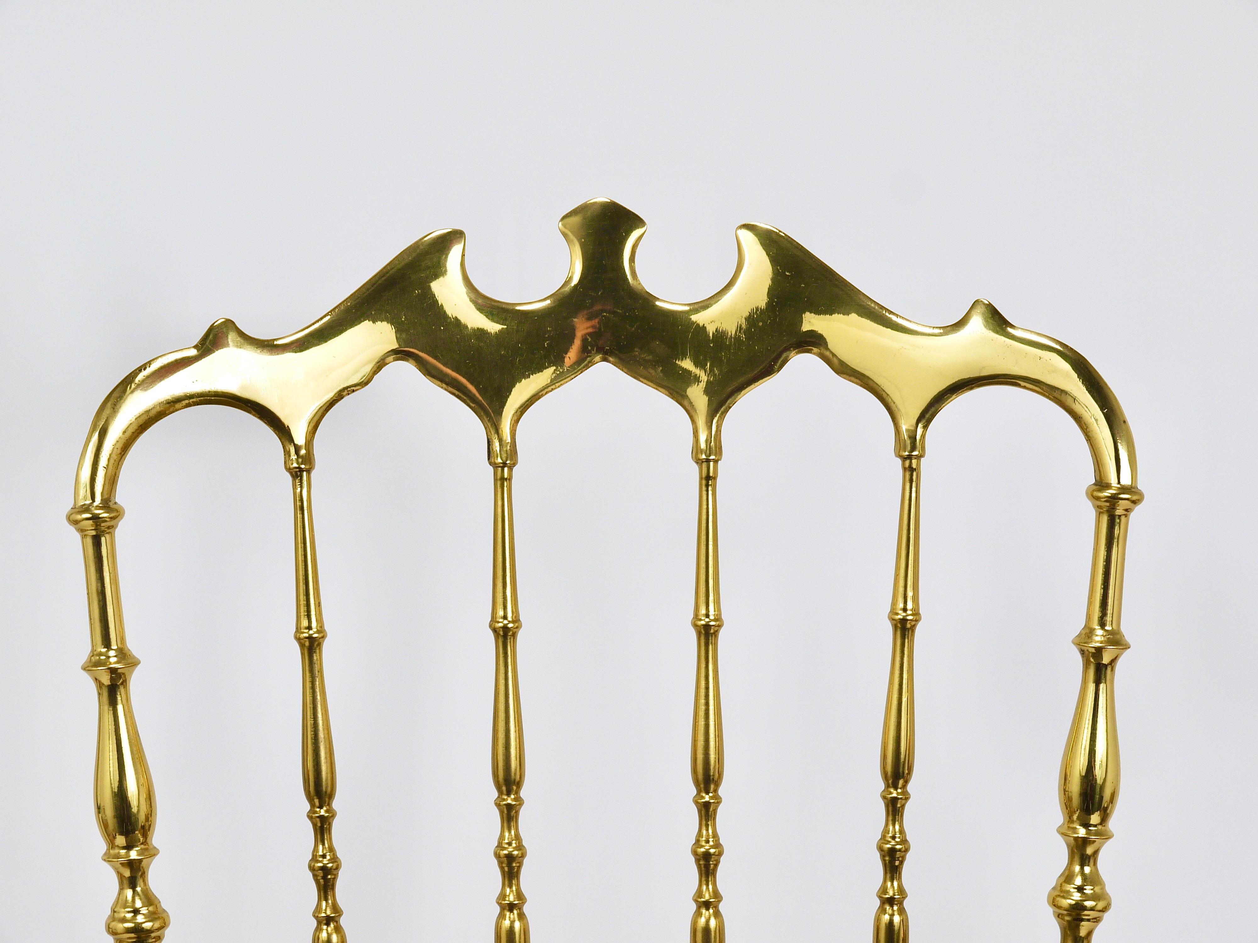 Chiavari Midcentury Brass Chair by Giuseppe Gaetano Descalzi, Italy, 1950s en vente 2