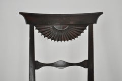 Chiavari Set Chairs in Cherrywood, Wicker Straw, Italy, 1870s