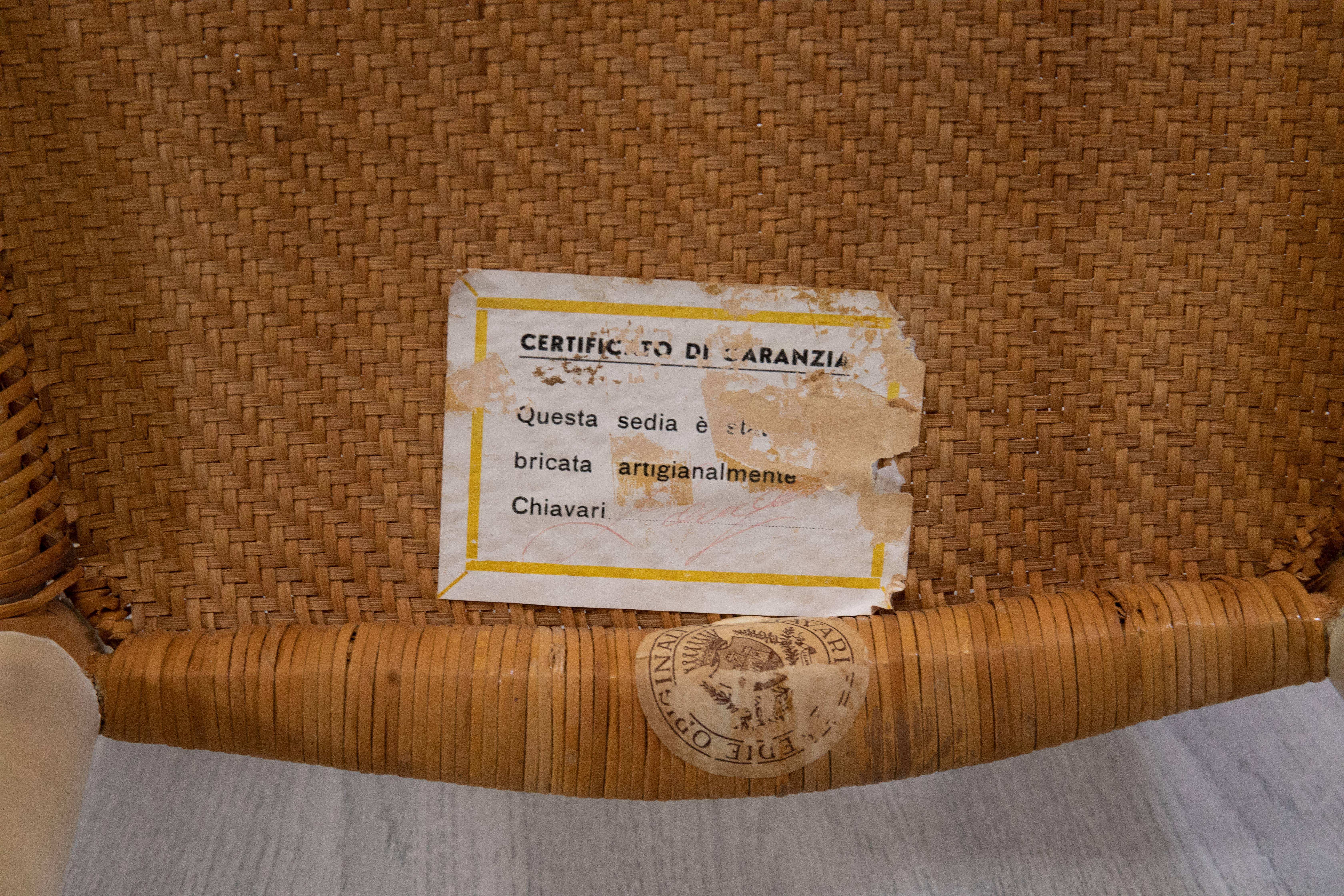 Chiavari - Ensemble de quatre chaises, 1940 en vente 6