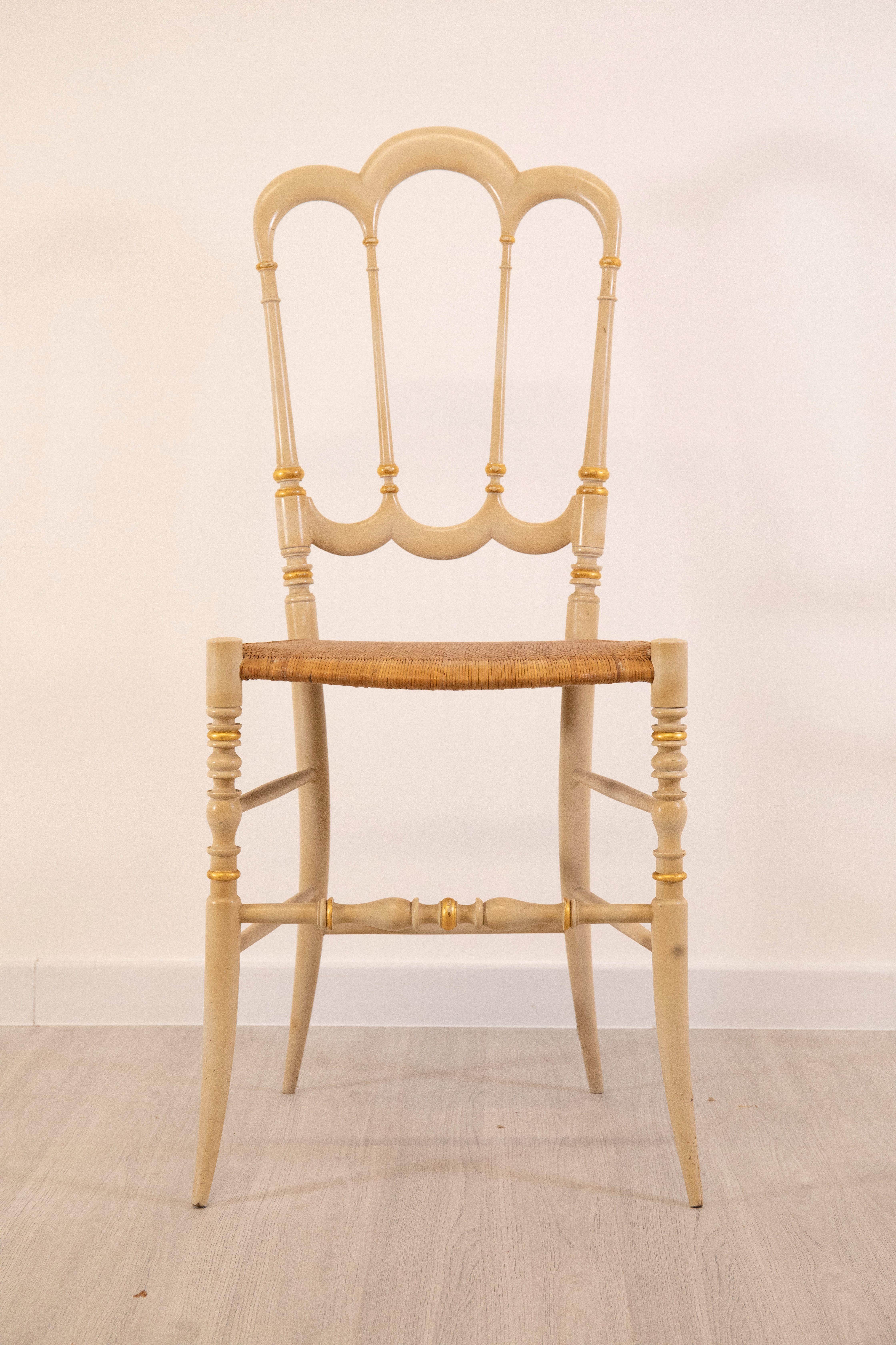 Chiavari - Ensemble de quatre chaises, 1940 Bon état - En vente à Palermo, PA