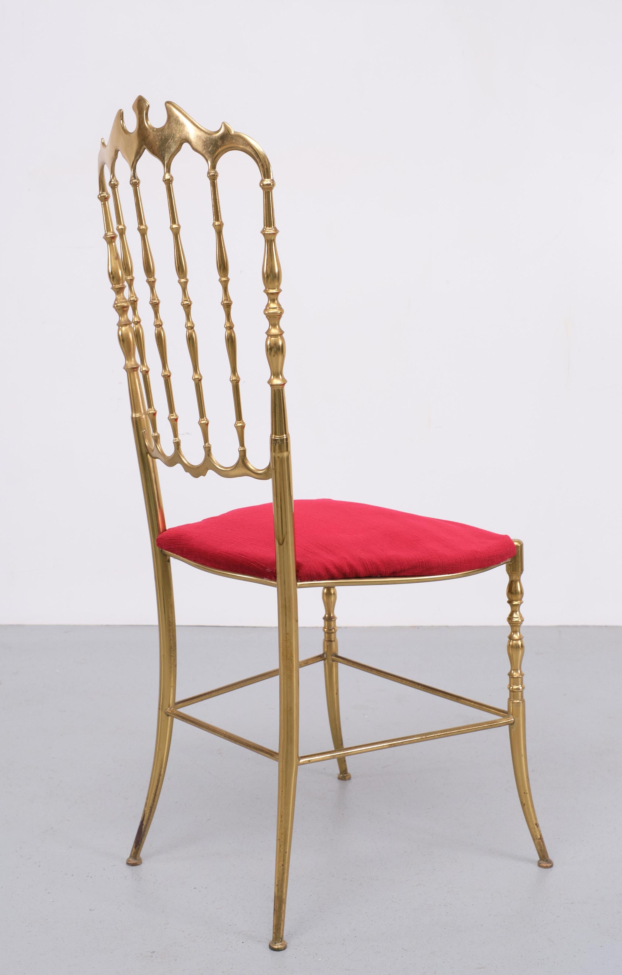 Chiavari solid Brass Chair 1970s Italy  For Sale 2
