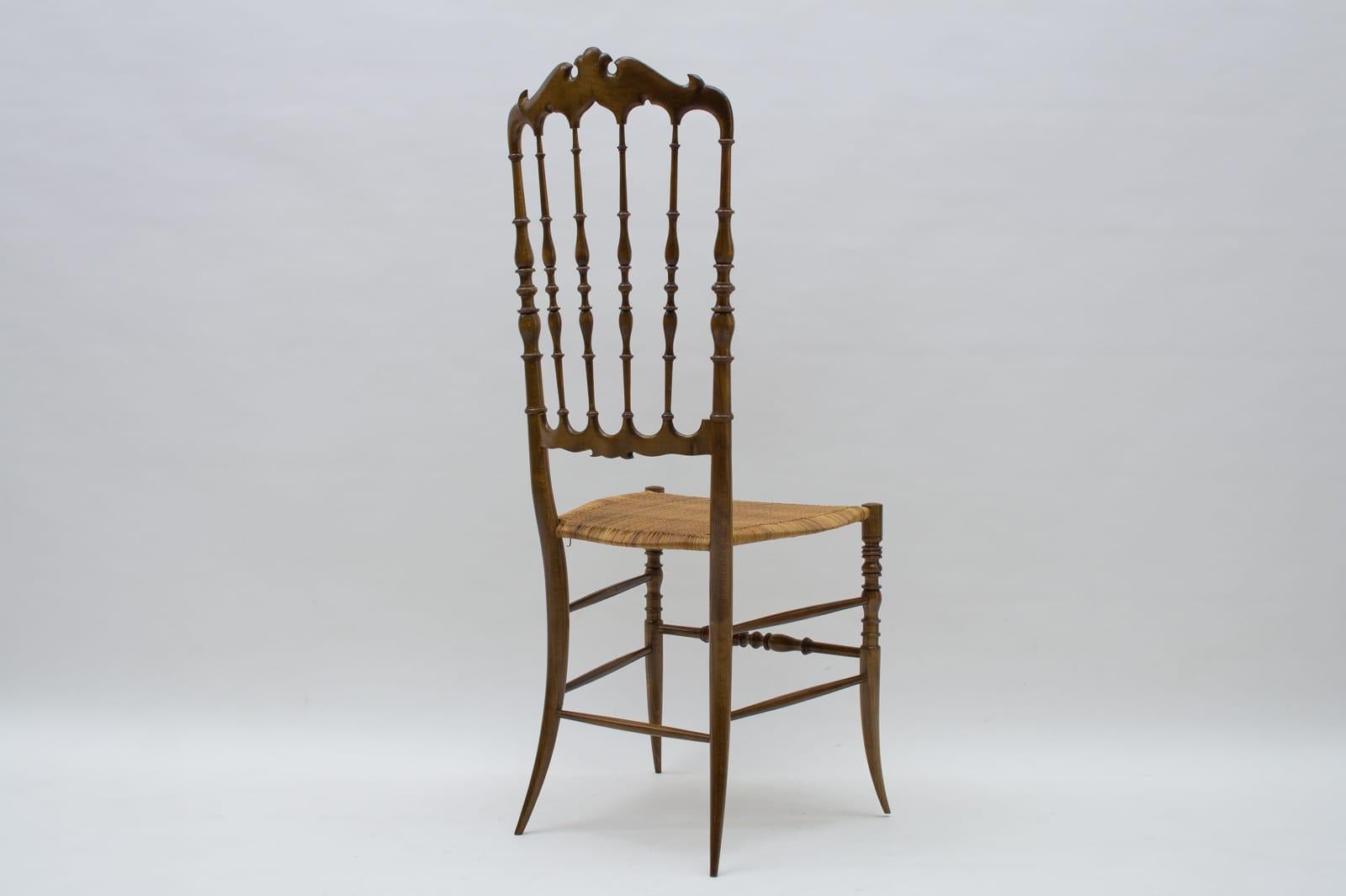 Chippendale Chiavari Wooden Chair from Rocca, 1960s, Italy