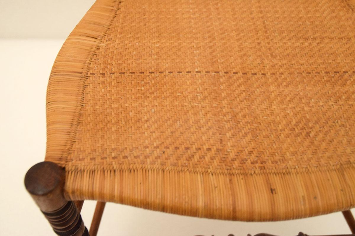 Chiavarina Chairs in Cherry Wood and Straw Seat, Early 20th Century, Set of Four For Sale 8