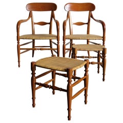 Chiavarine Campanino Italian Chairs Armchairs for S.A.C., 1980s