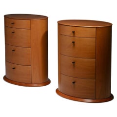 "Chiave di Violino" Night Stands by Reichlin & Geronzi for Molteni, Italy, 1990s