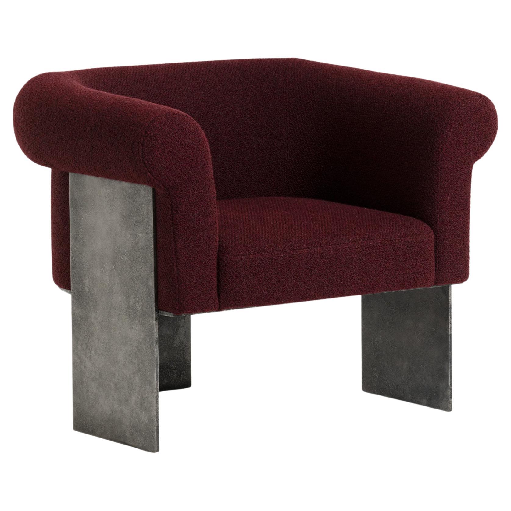 Chiavris armchair with antique brass or silver finish by Gianluca Cozzarolo For Sale