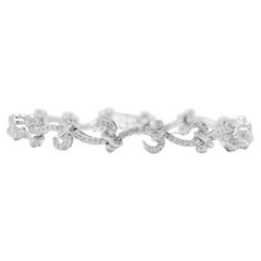 Chic 0.60ct Natural Diamond 18K White Gold Bracelet