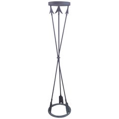 Chic 1940s French Wrought Iron Motif Plant Stand