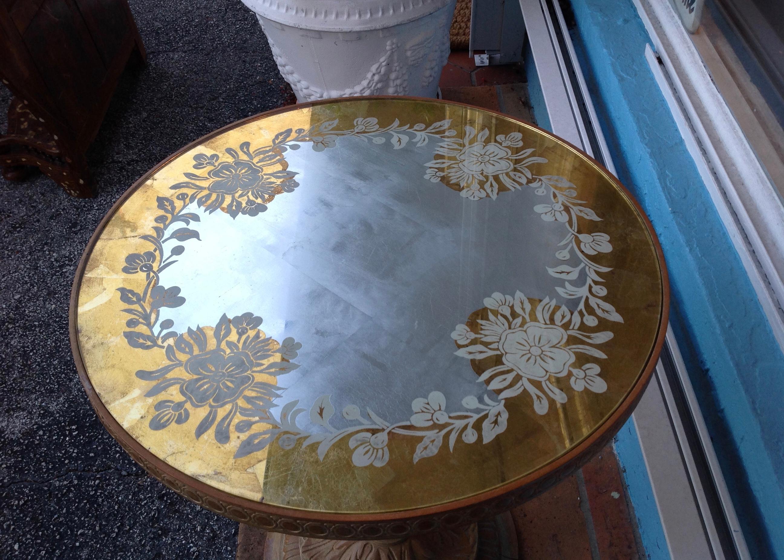 Chic 1940s Reverse Painted Table 2