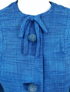 Chic 1950s Robins Egg Blue Silk Vintage 50s Cropped Jacket